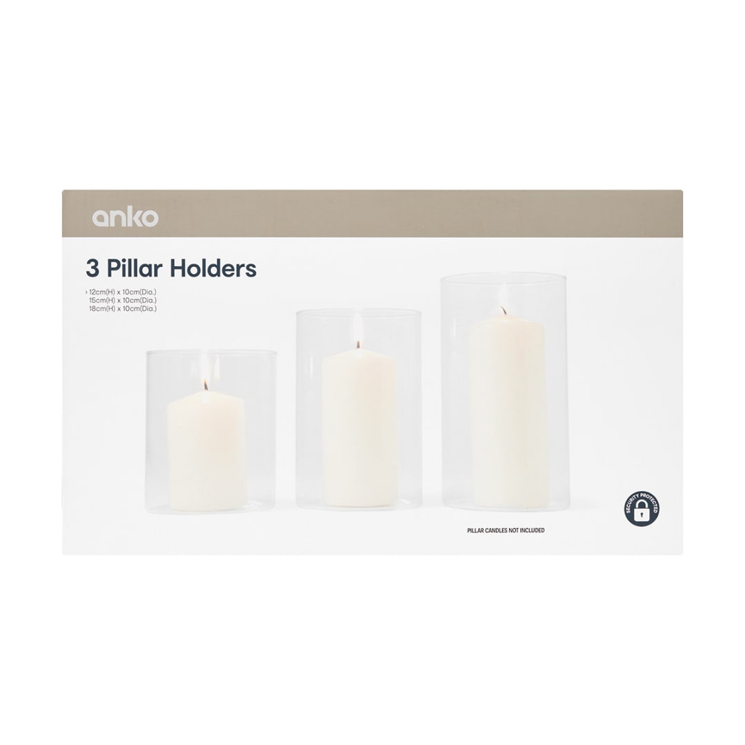 3 Pack Pillar Holders Kmart
