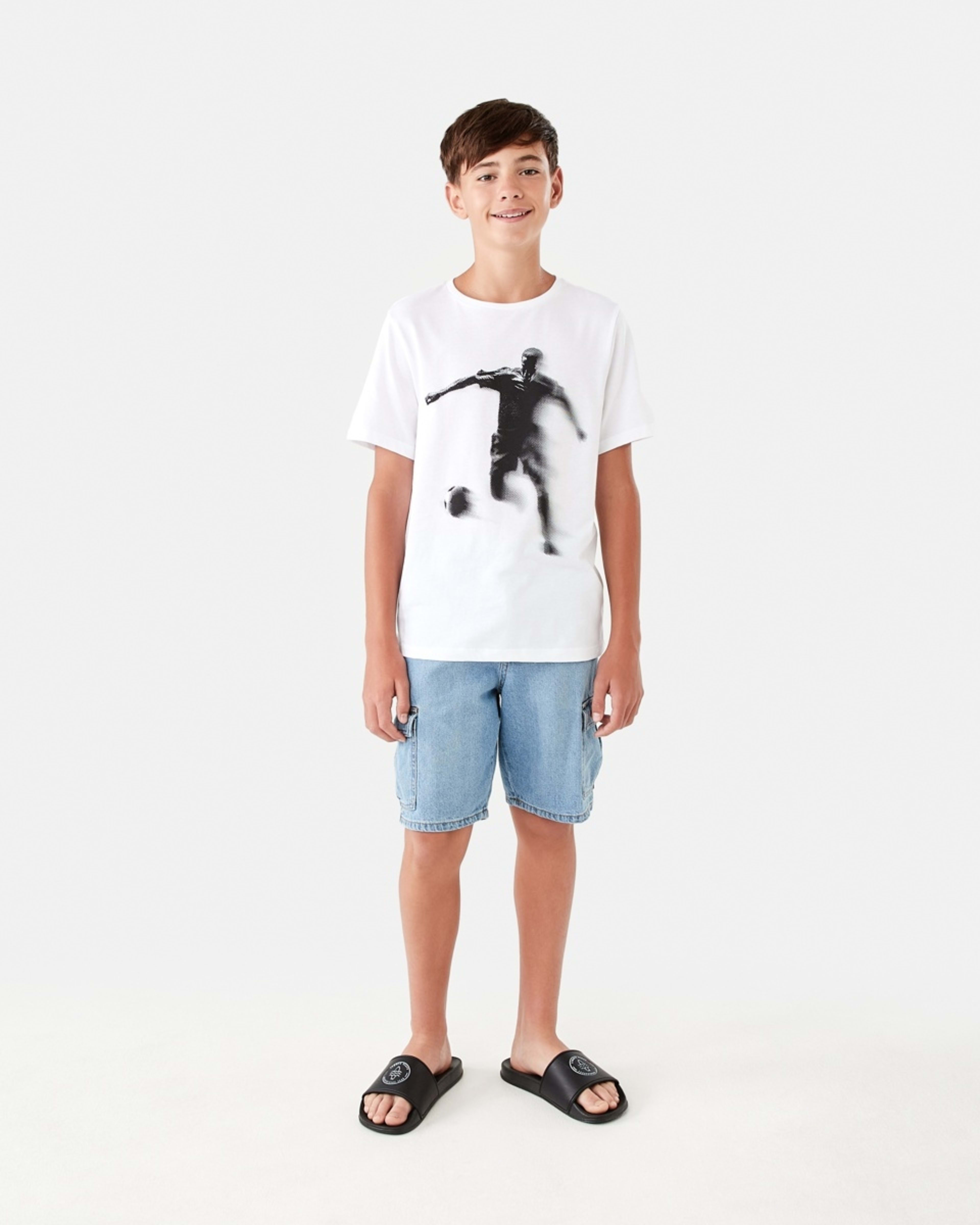 5 Short Sleeve Print T-shirt Wht Photop, 5 of 8