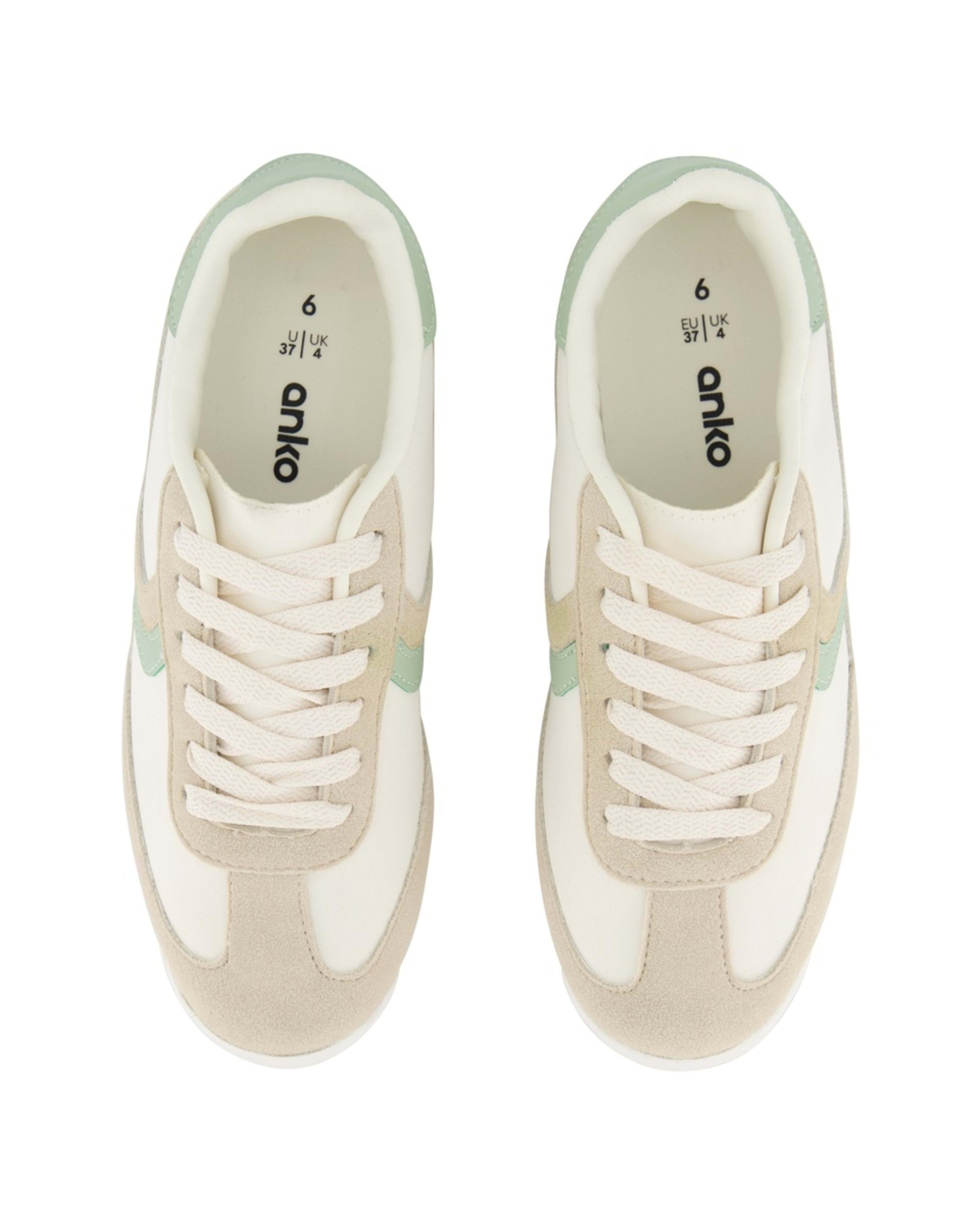 3 Retro Nylon Sneakers CREAM, 3 of 5