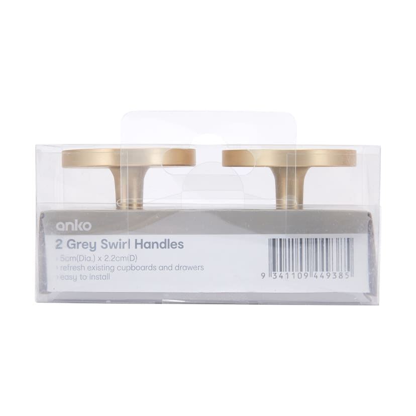 2 Pack Grey Swirl Handles Kmart