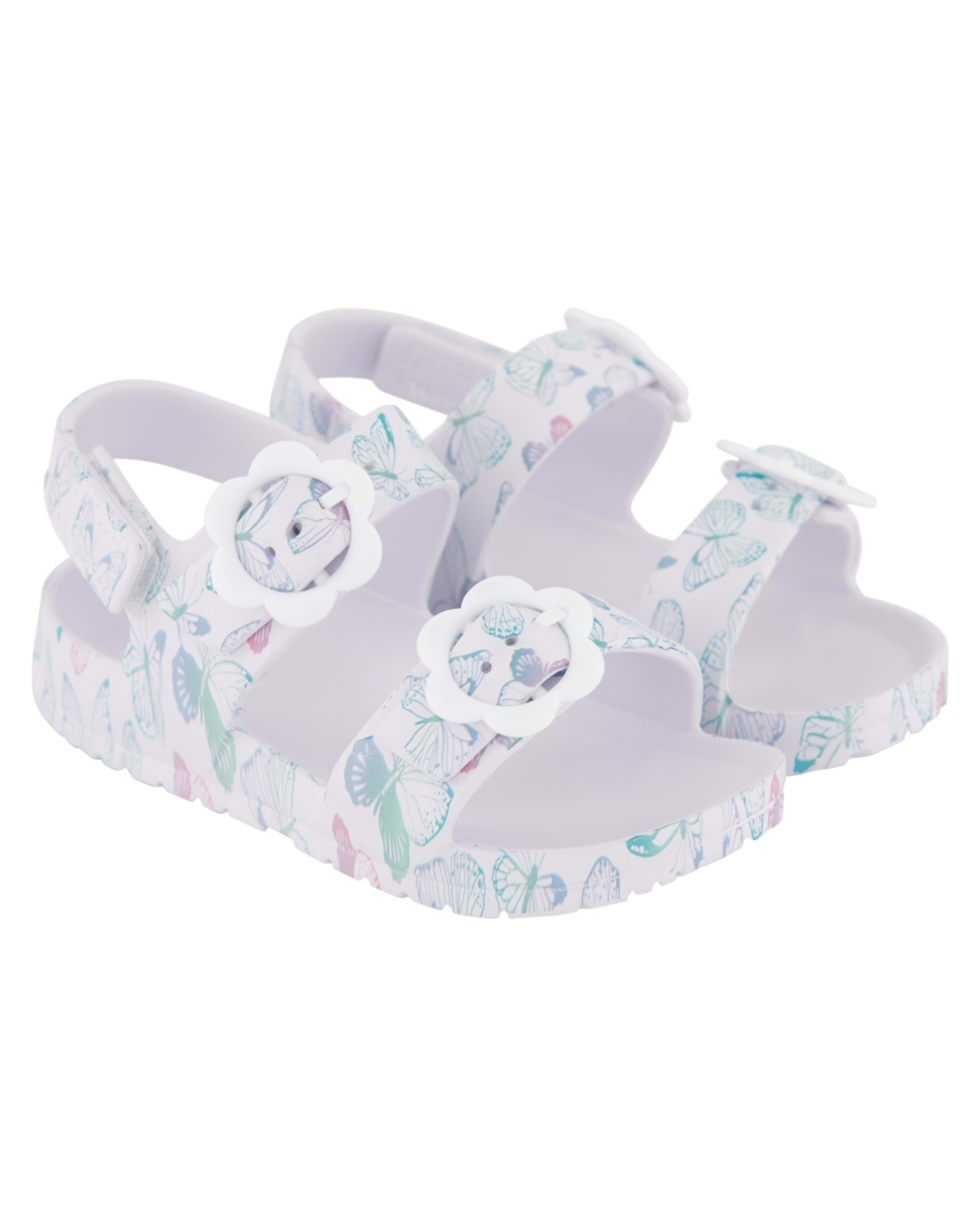 2 Junior Double Strap Slides Butterfly, 2 of 4