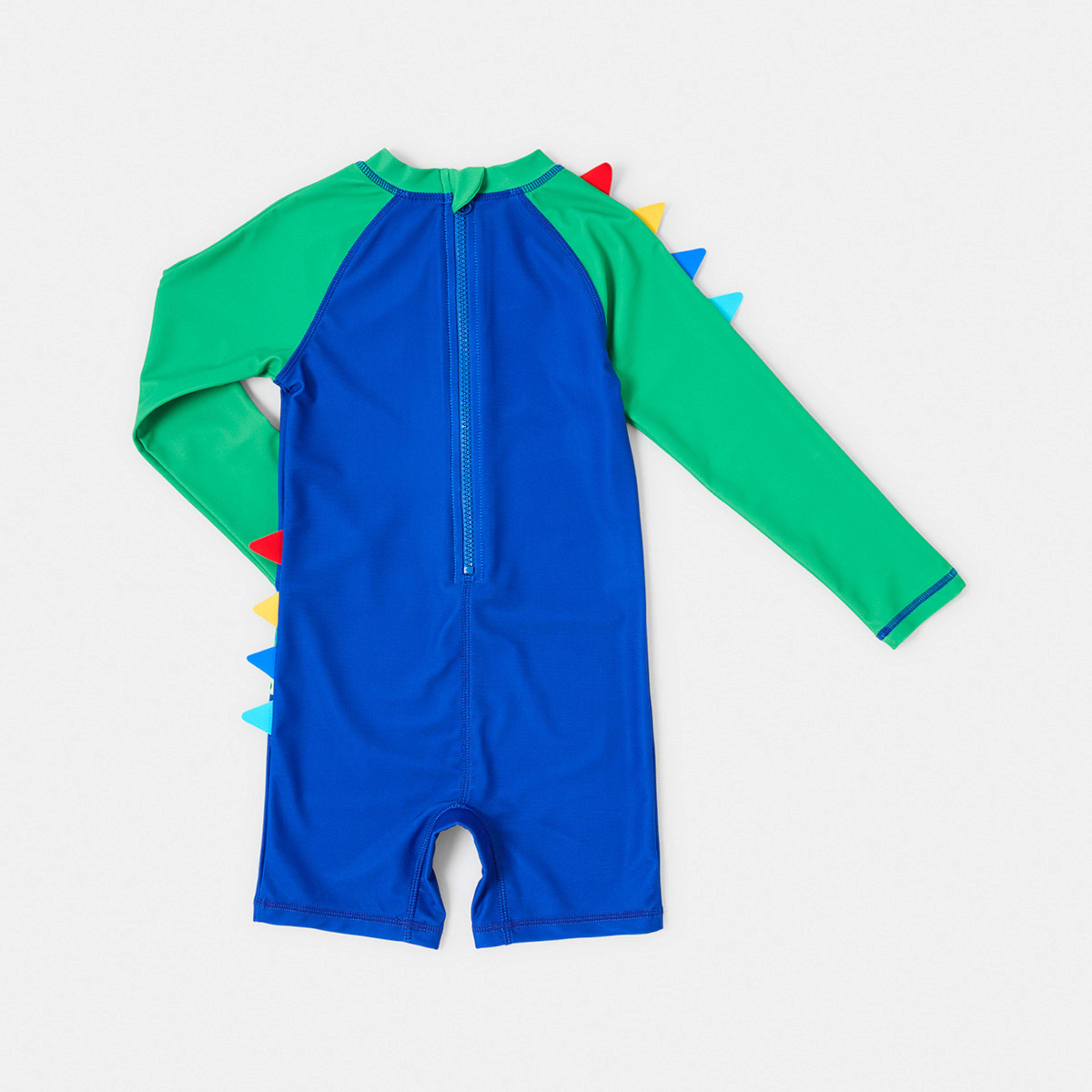 10 Long Sleeve Novelty Swimsuit Blue Croc, 10 of 10