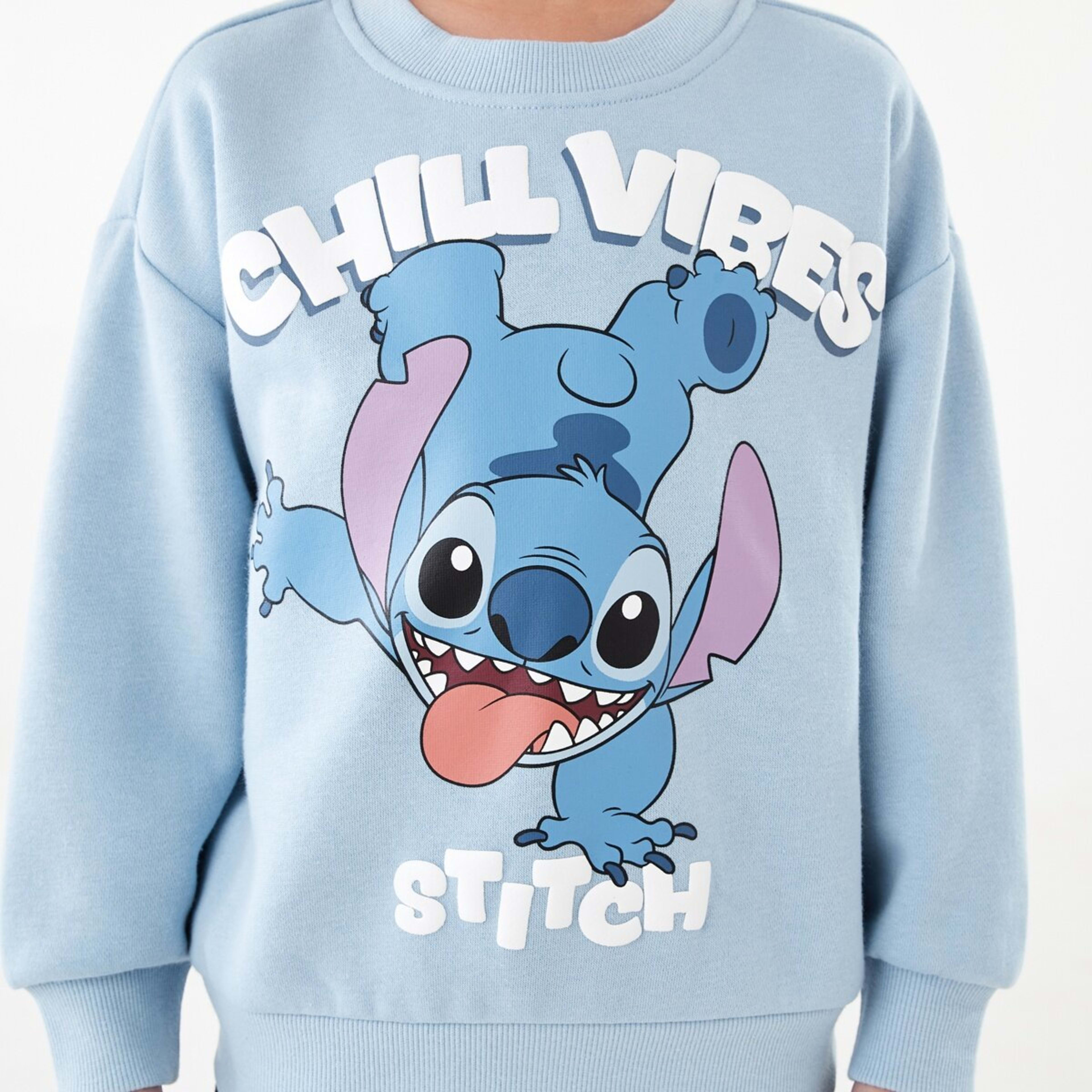4 Lilo and Stitch License Oversized Print Crew Neck Sweatshirt Lilo Stitch Chill Vibes, 4 of 8