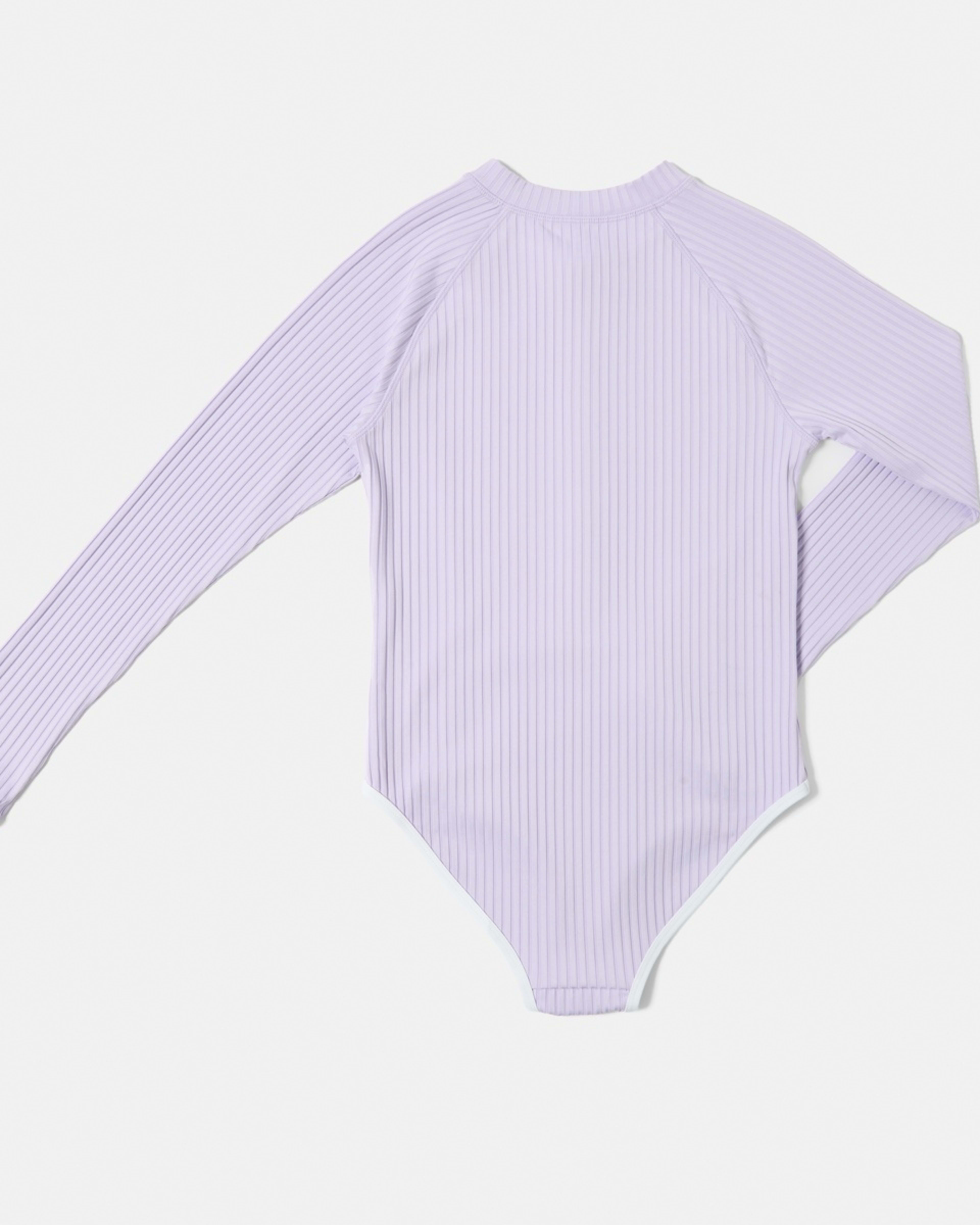 7 Long Sleeve One Piece With Contrast Bind PASTEL LILAC, 7 of 8