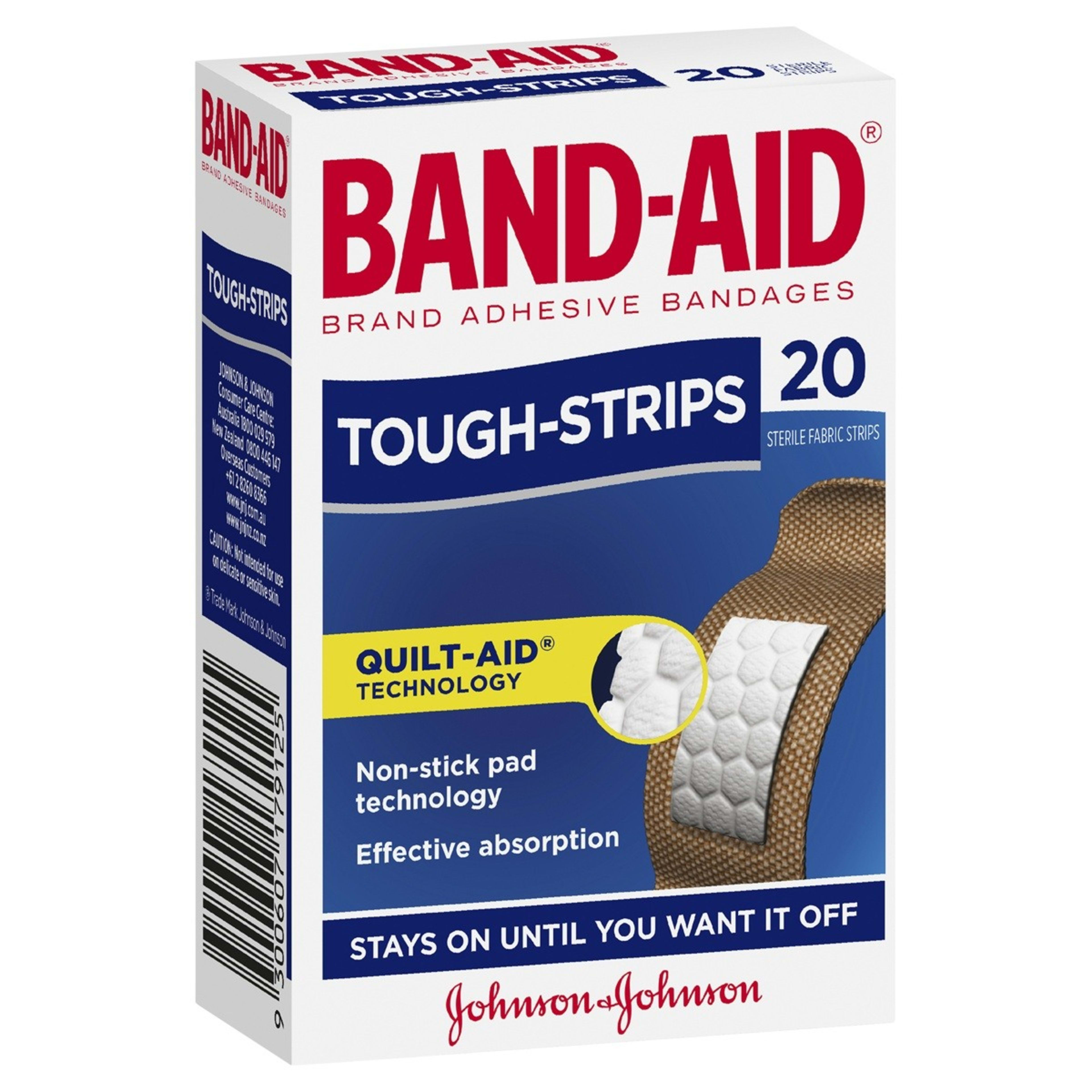 1 20 Pack Band-Aid Tough Strip Adhesive Bandages