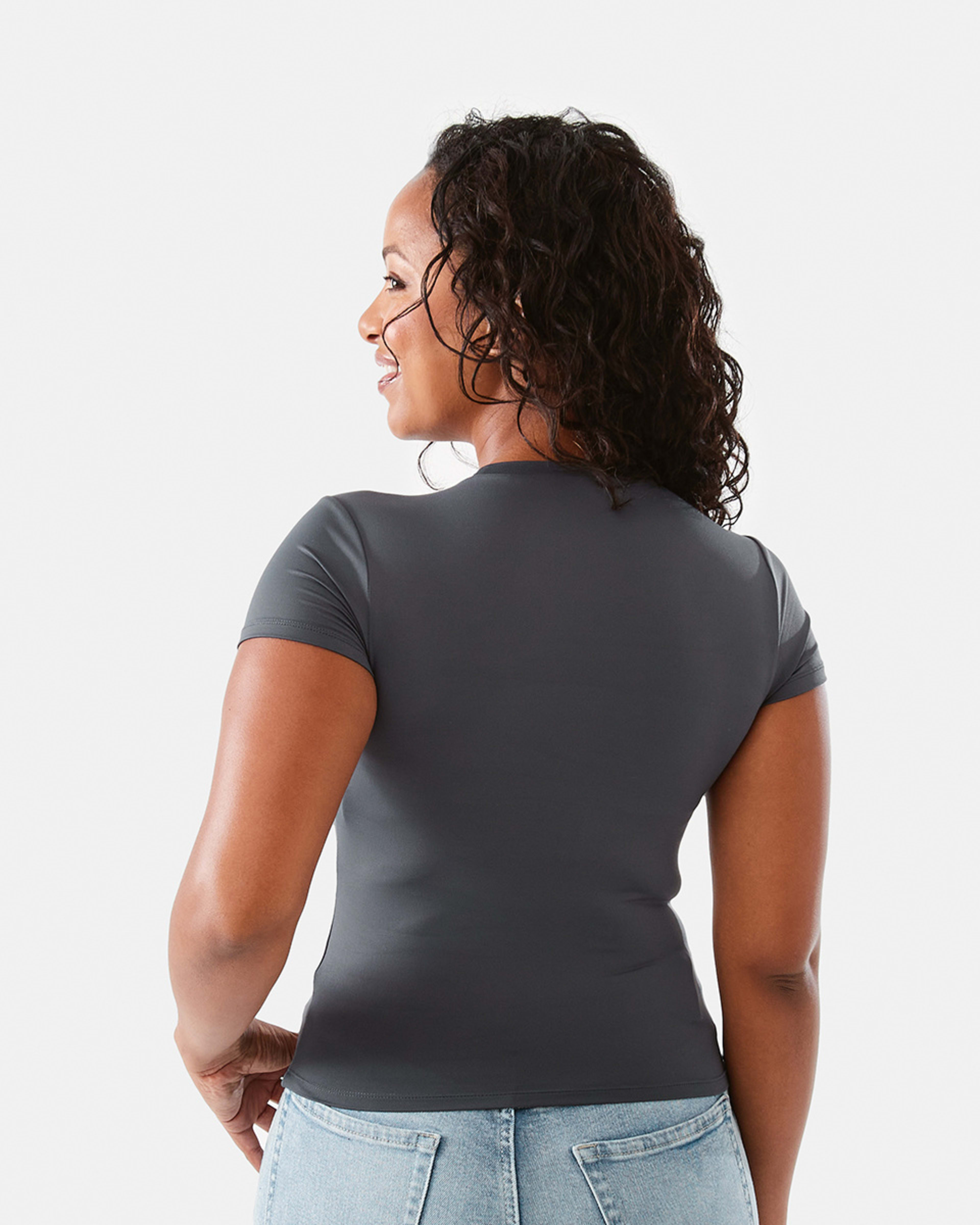 4 Short Sleeve Luxe T-shirt Lead Grey, 4 of 6