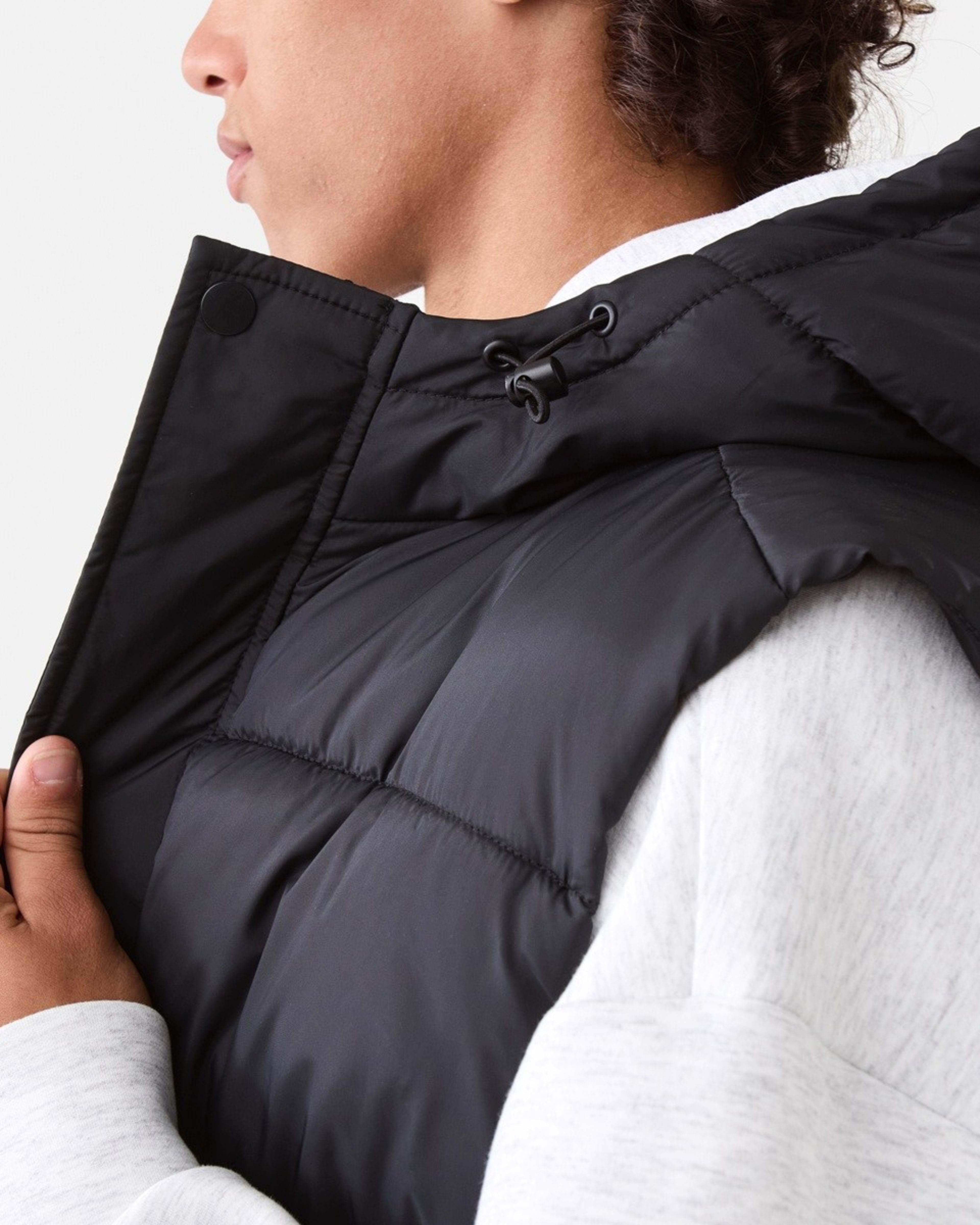 6 Hooded Puffer Vest Black, 6 of 7