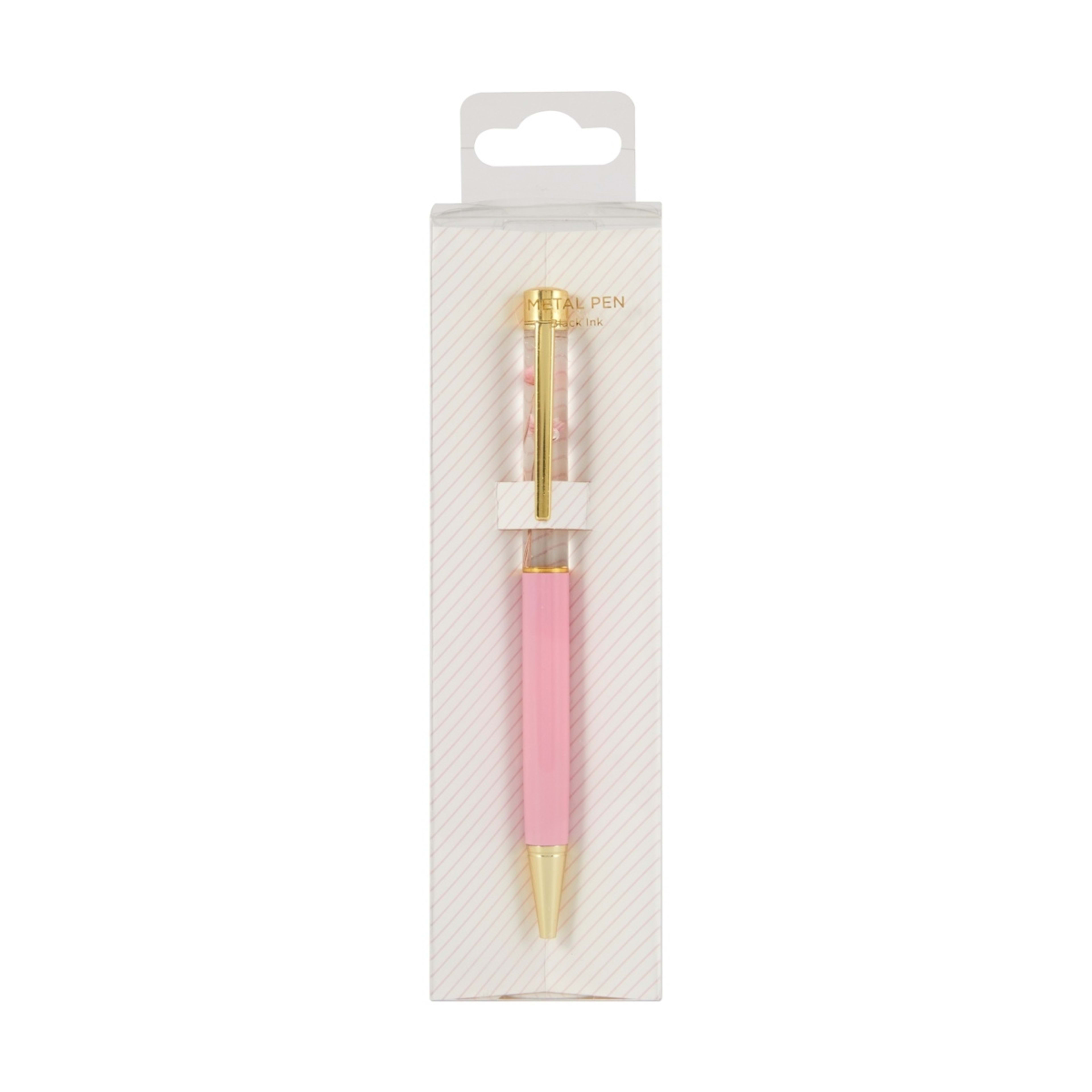 1 Metal Pen Floating Flower - Pink
