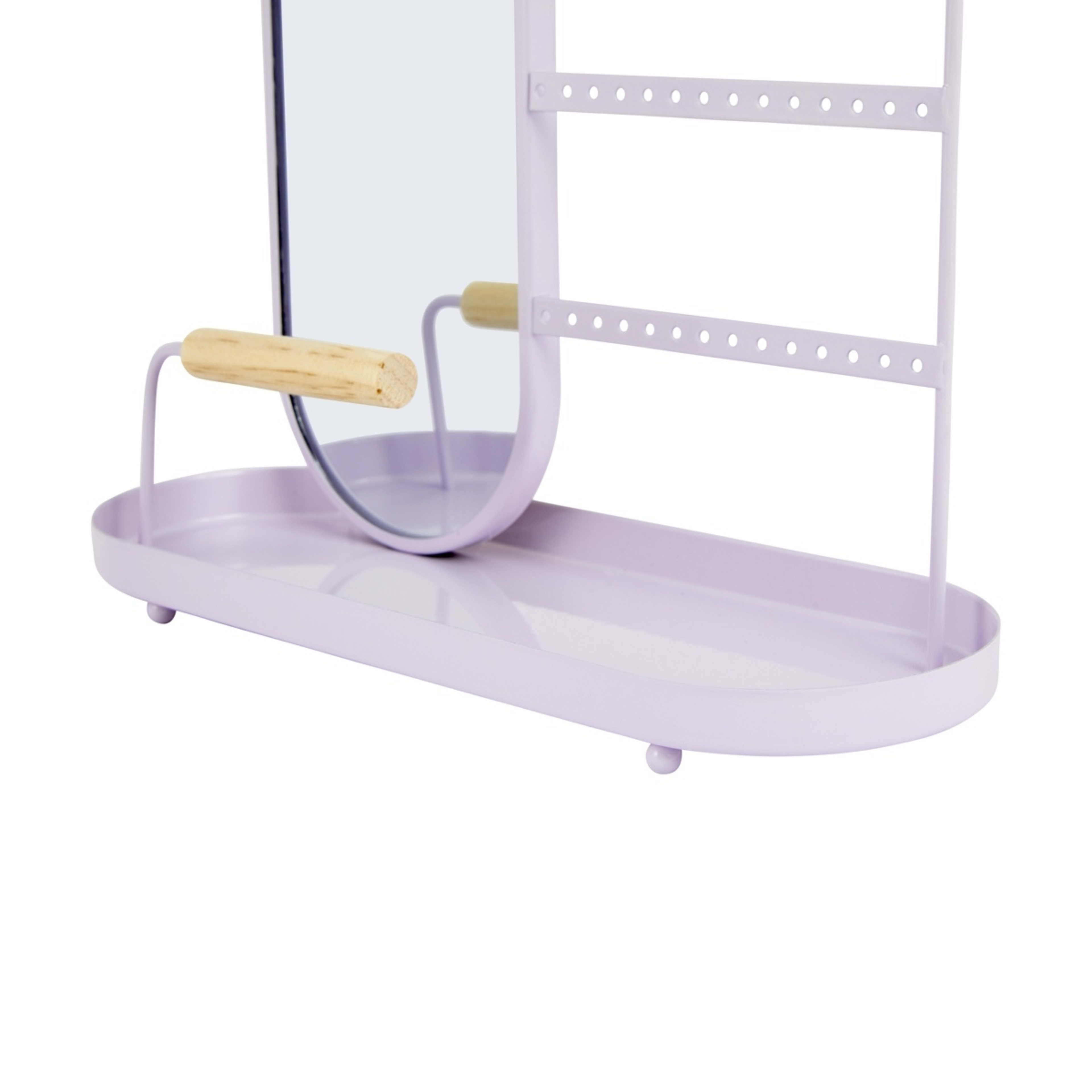 6 Jewellery Storage with Mirror - Lilac, 6 of 7