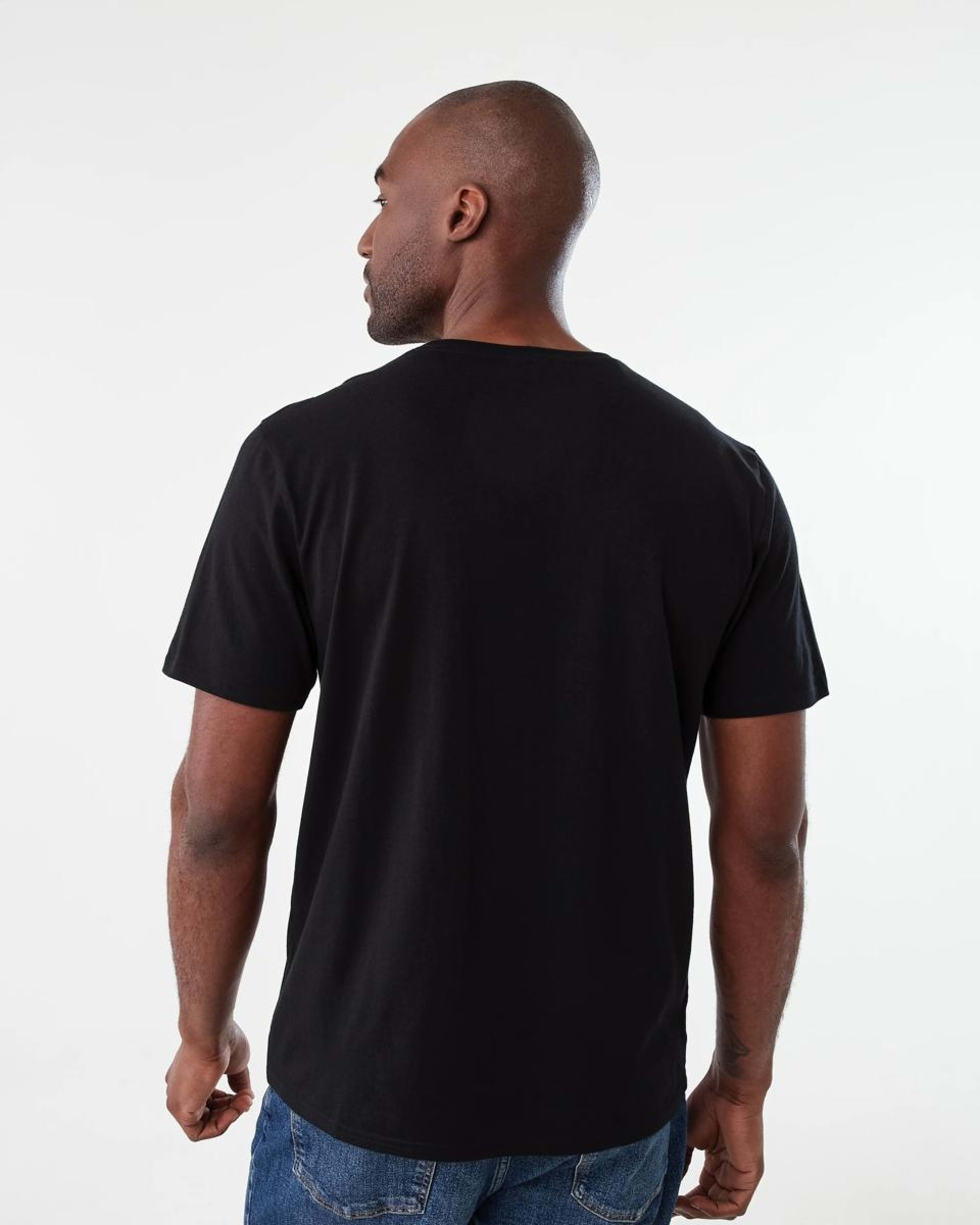 3 Plain Crew Neck T-shirt BLACK, 3 of 7