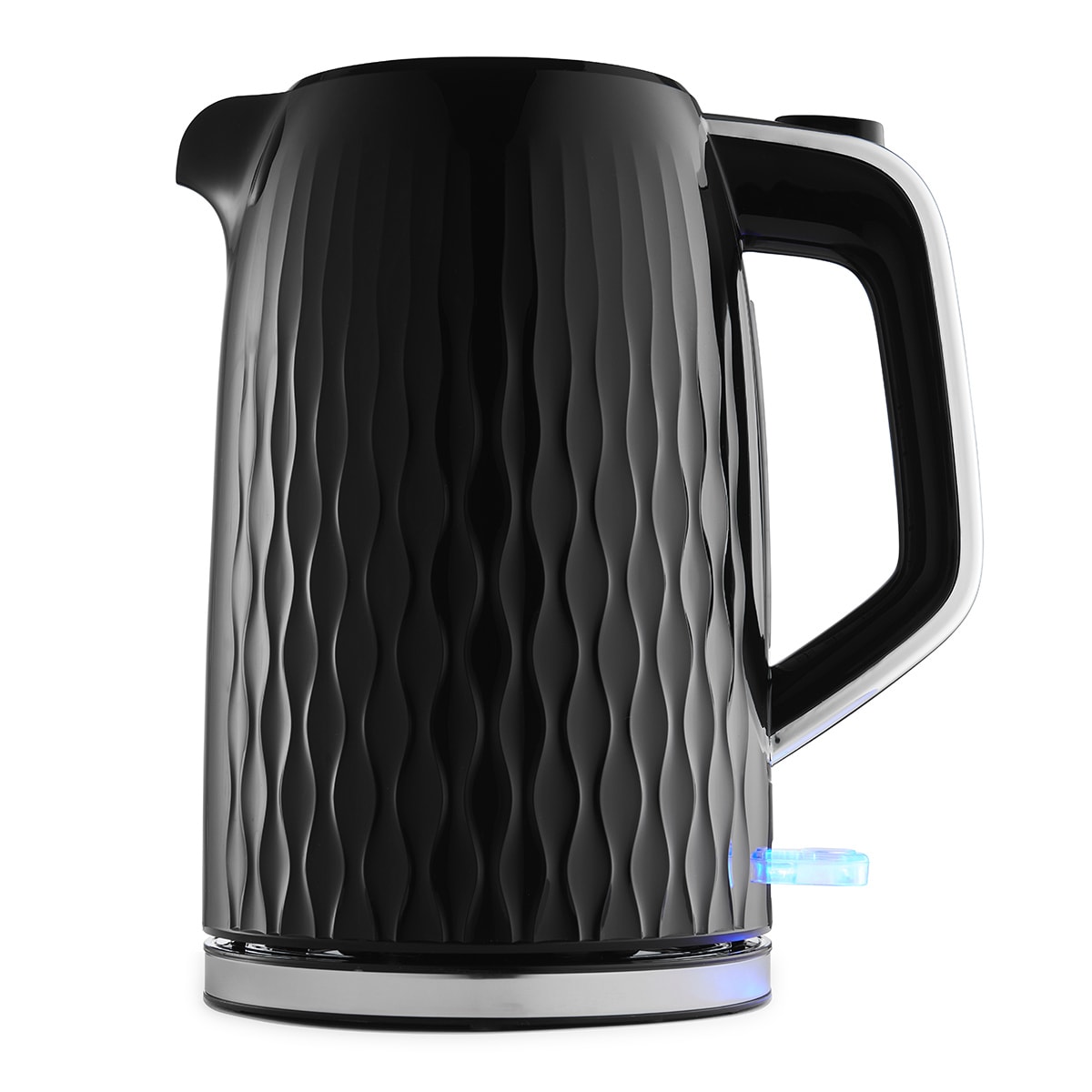 1.7L Kettle Black and Silver Look Kmart NZ