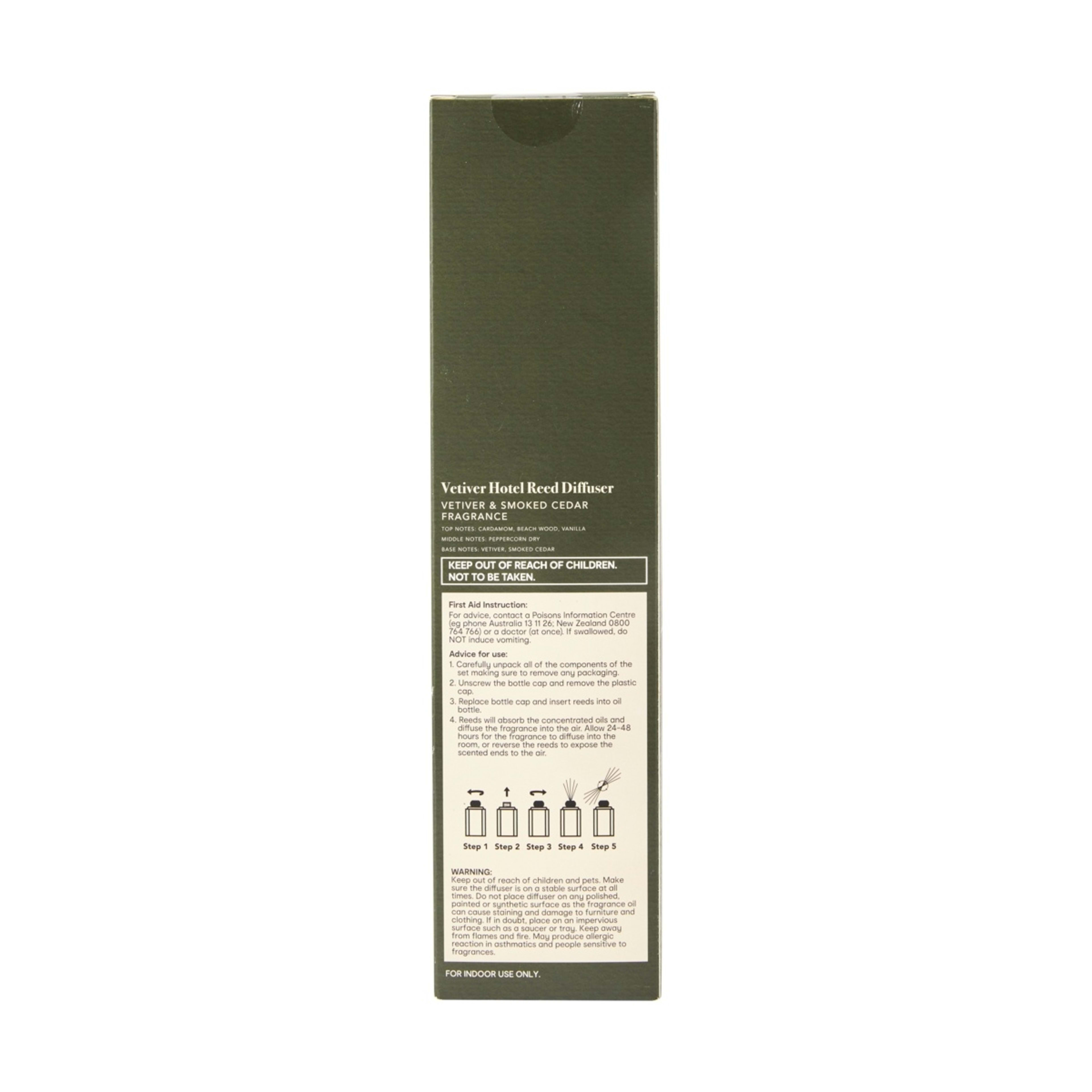 6 Vetiver Hotel Reed Diffuser 150ml, 6 of 6
