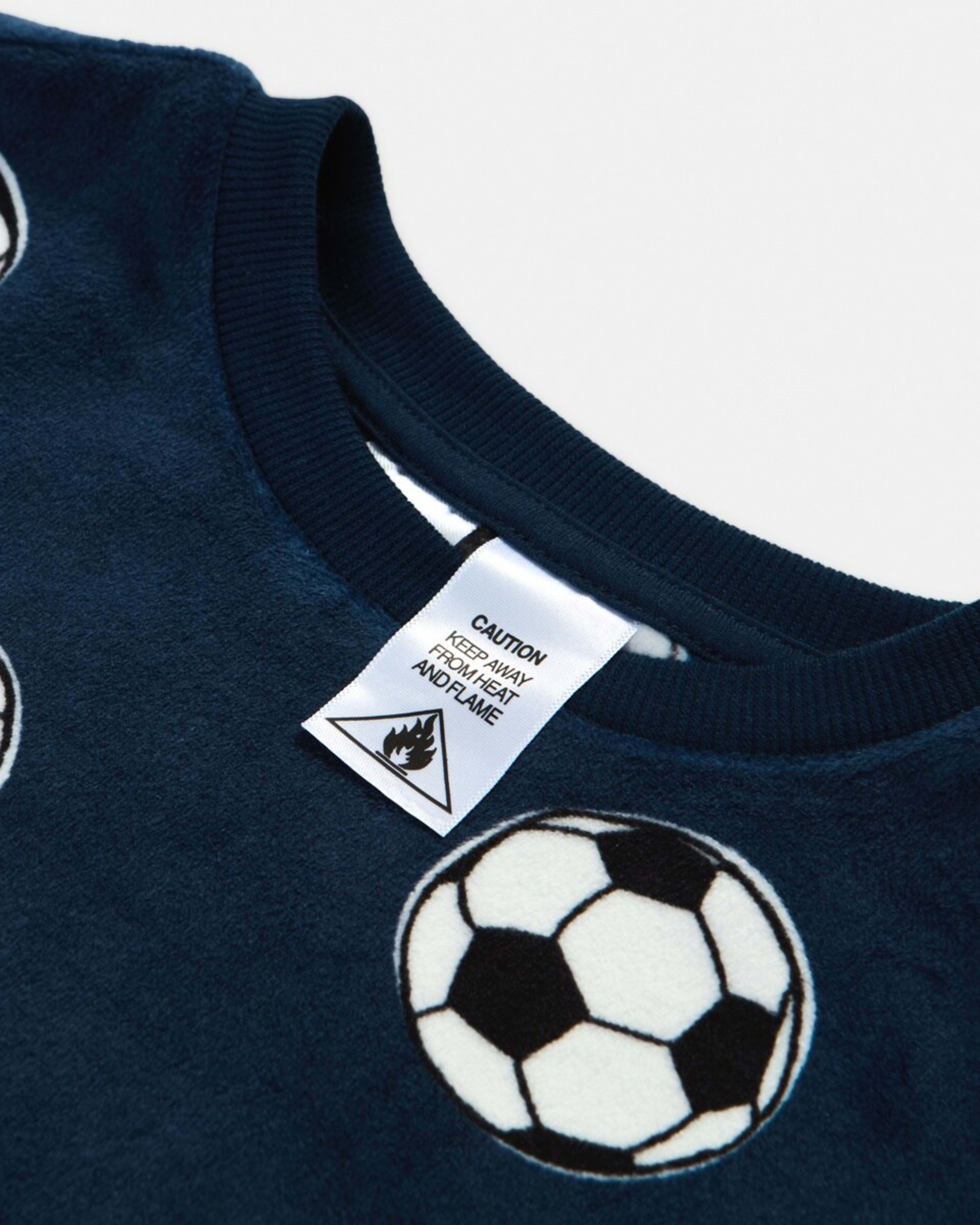 7 Super Soft Pyjama Set Navy Soccer, 7 of 8