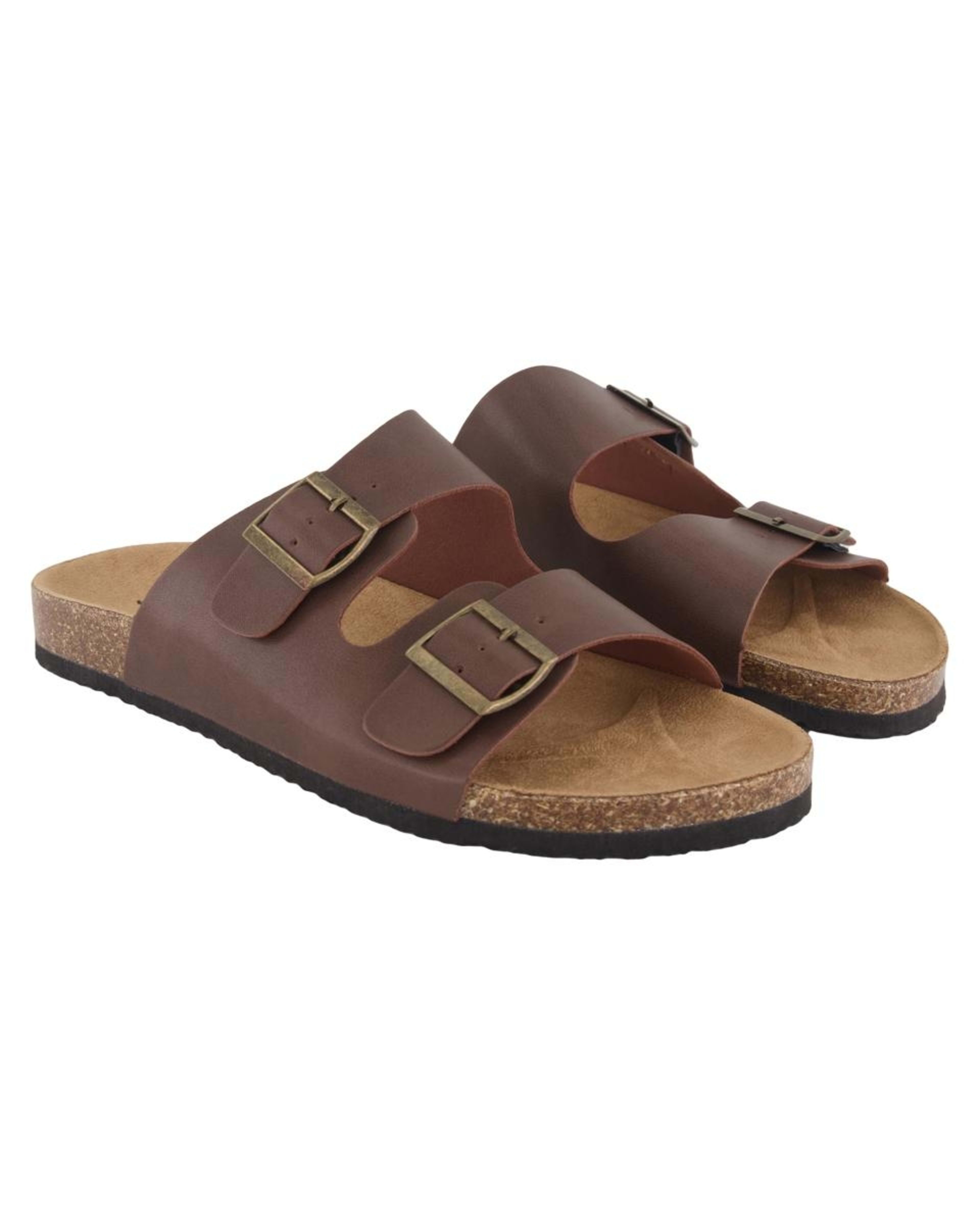 2 Double Buckle Sandals BROWN, 2 of 3