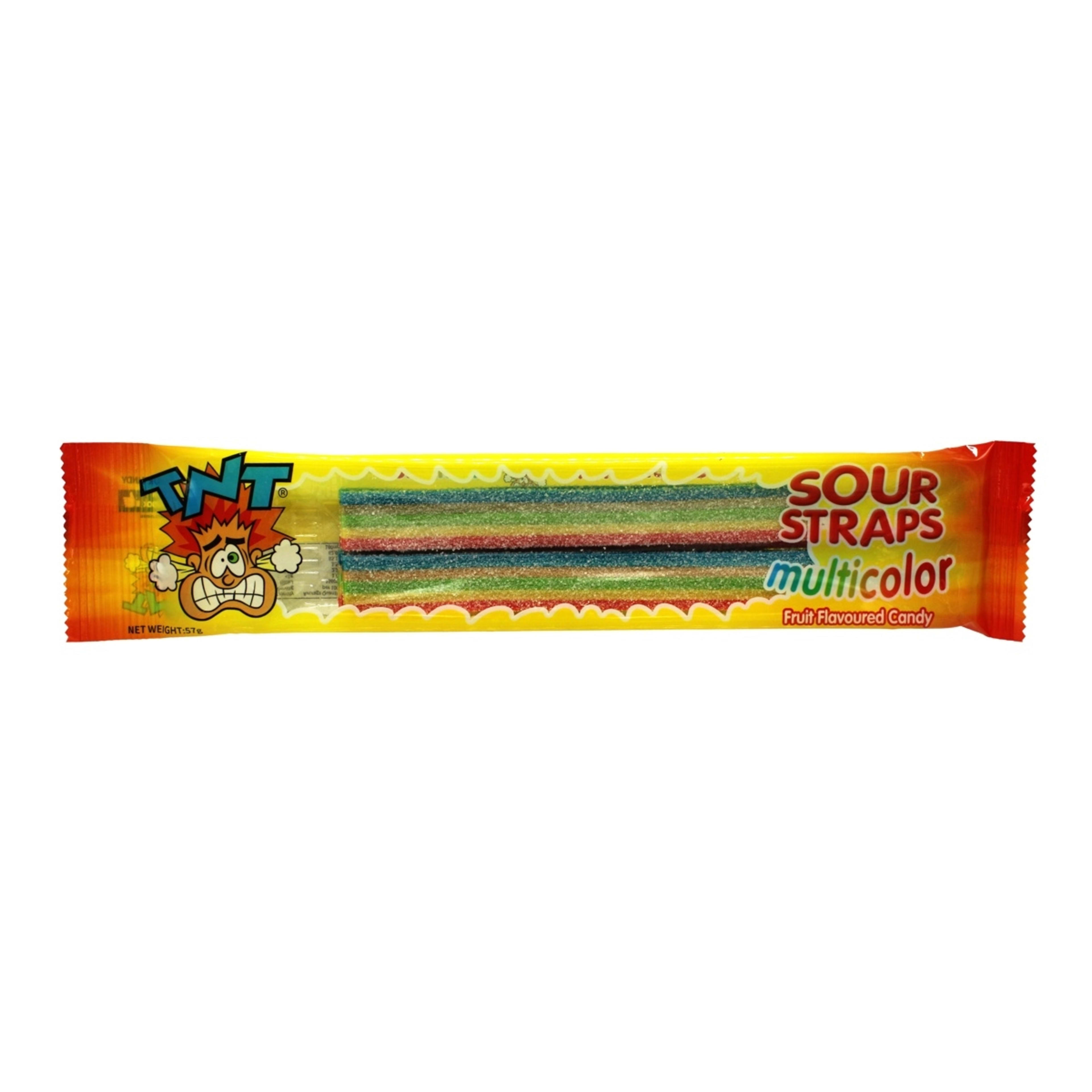 1 TNT Sour Straps Mutlicolor 18 Pack 57g