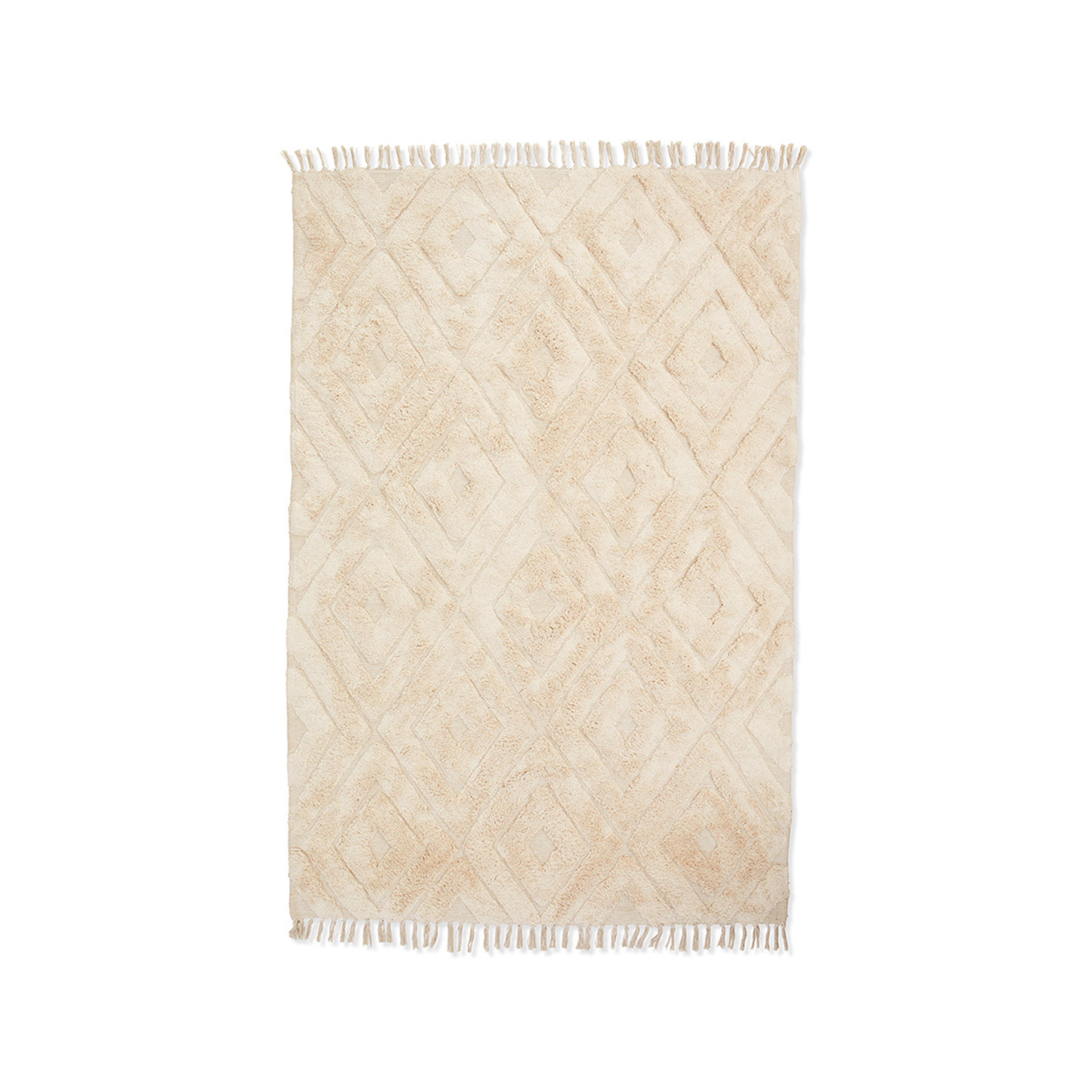 Tufted Rug Cream, Large 235cm x 160cm Kmart
