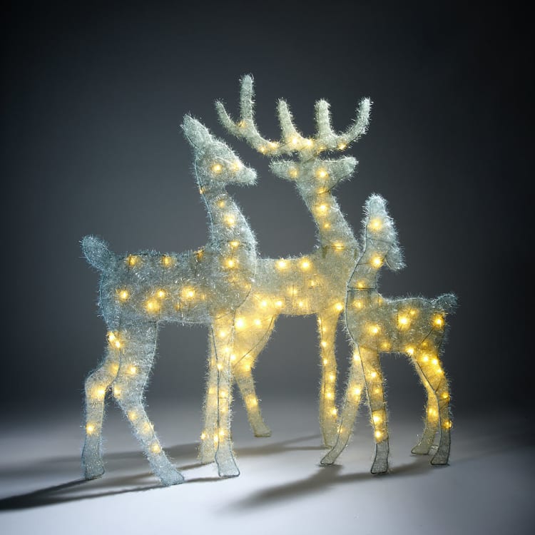 Solar Powered Christmas Light Up Reindeer Family Kmart