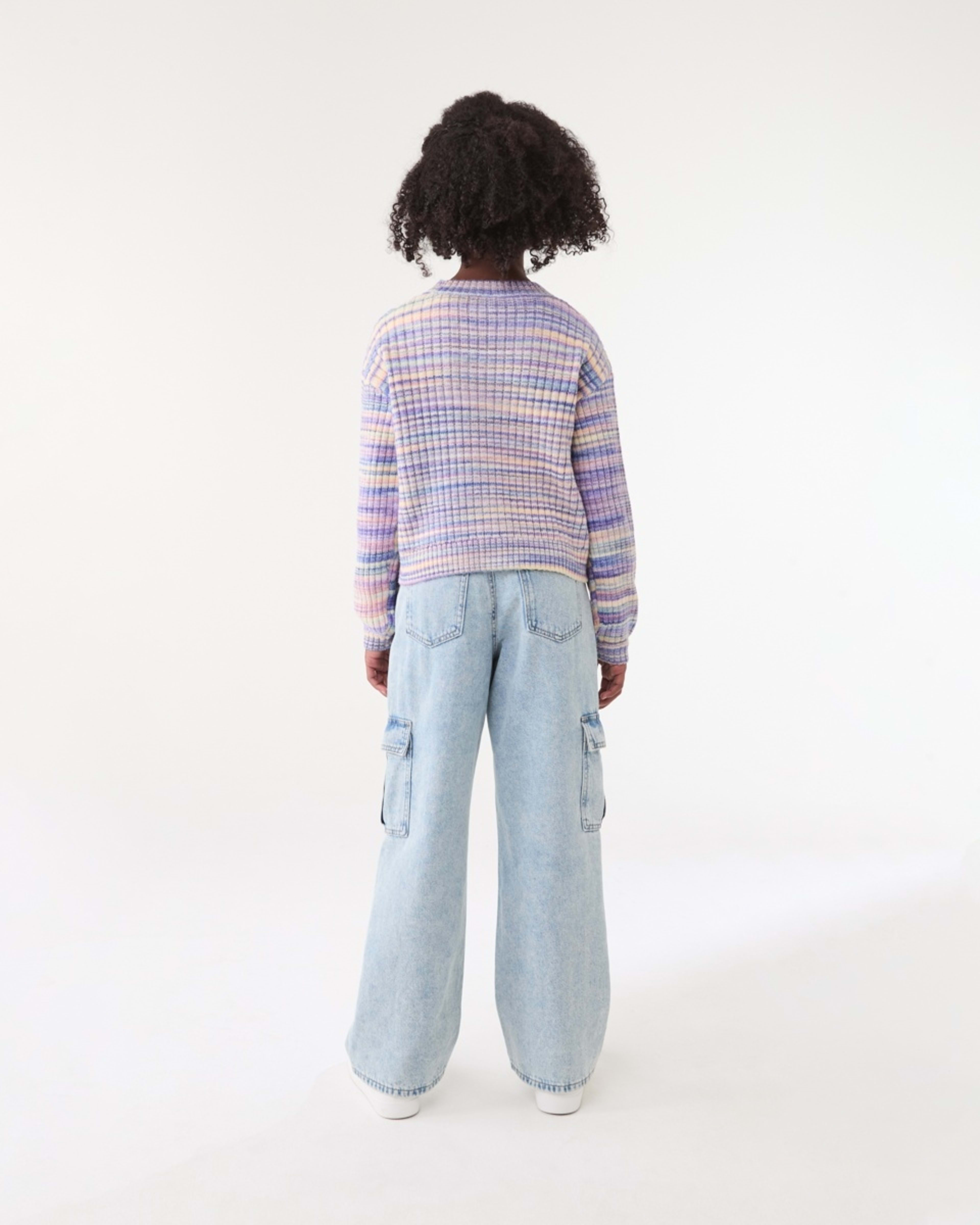 6 Button Through Cardigan Space Blue, 6 of 6