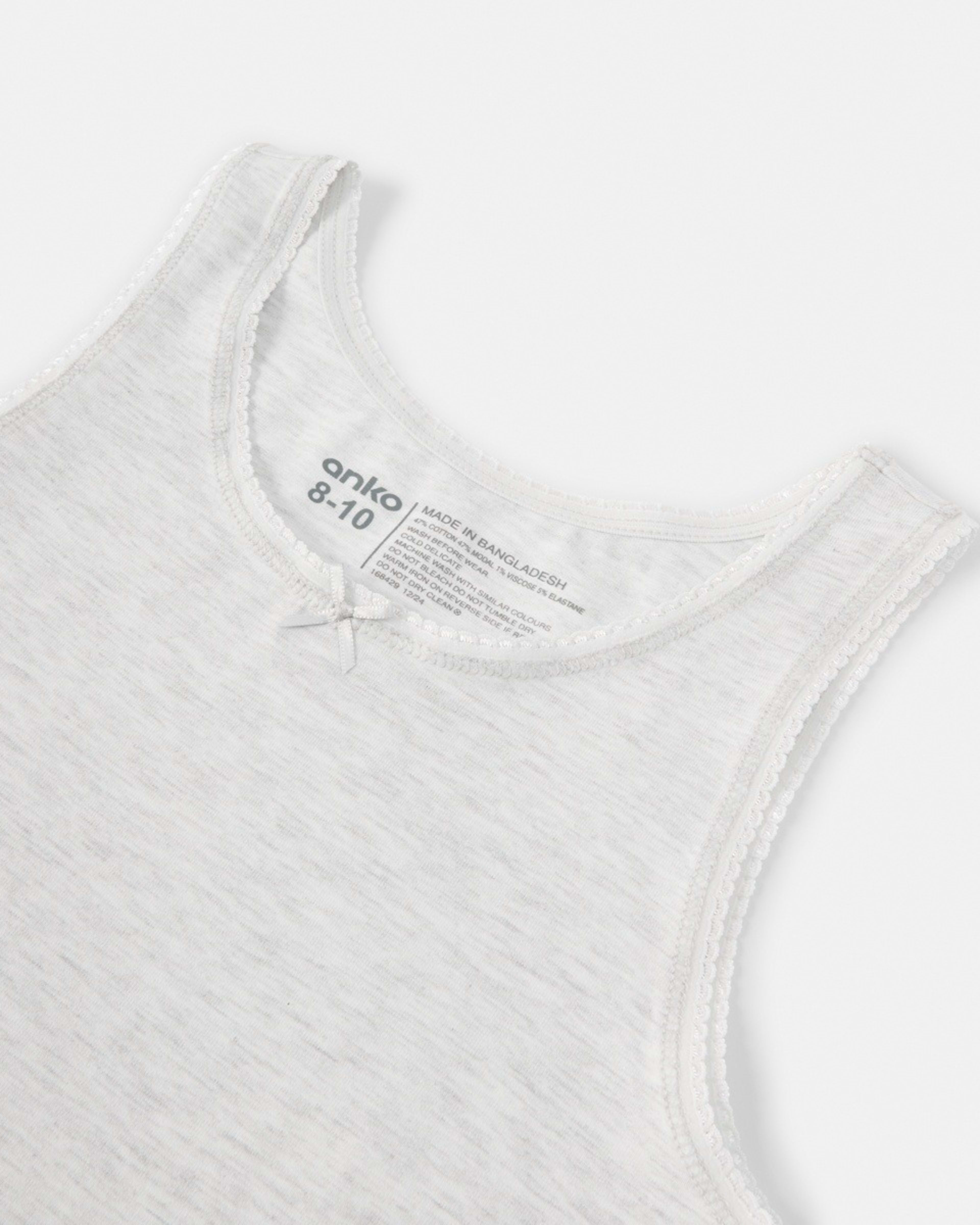 4 3 Pack Super Soft Singlets Pnk Heart, 4 of 6