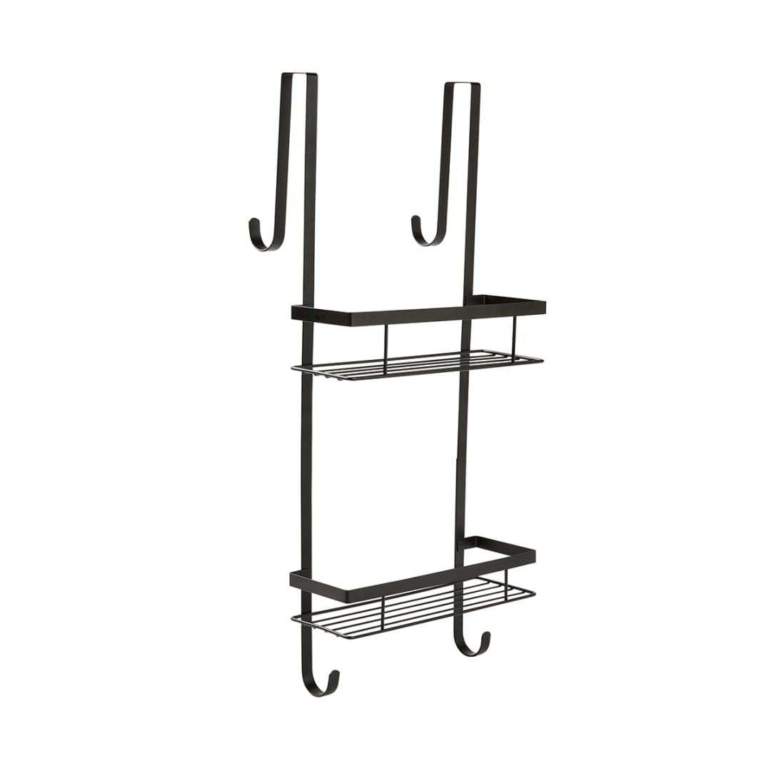 2 Tier Over Door Shower Caddy Black Kmart