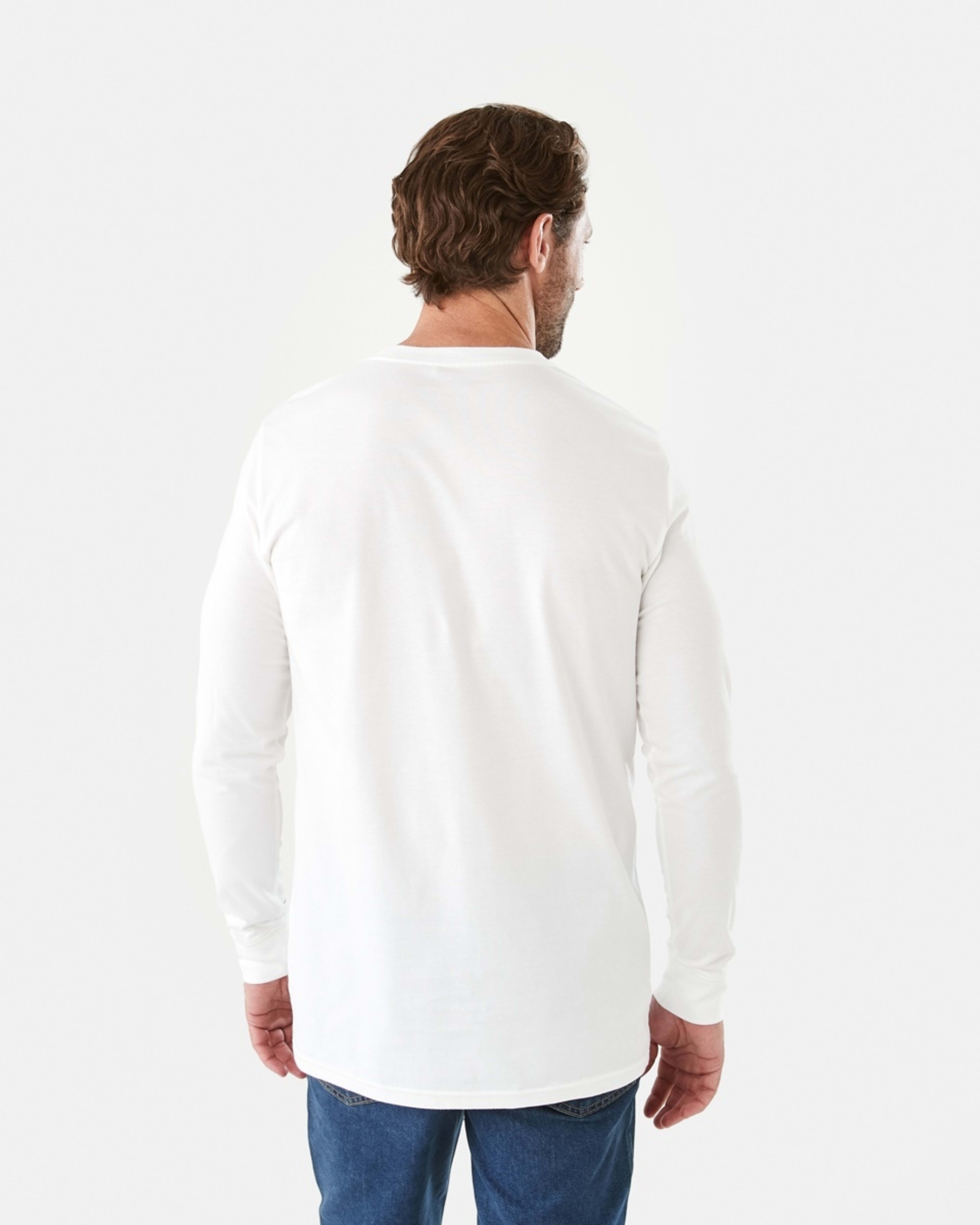3 Long Sleeve Longline T-shirt White, 3 of 5