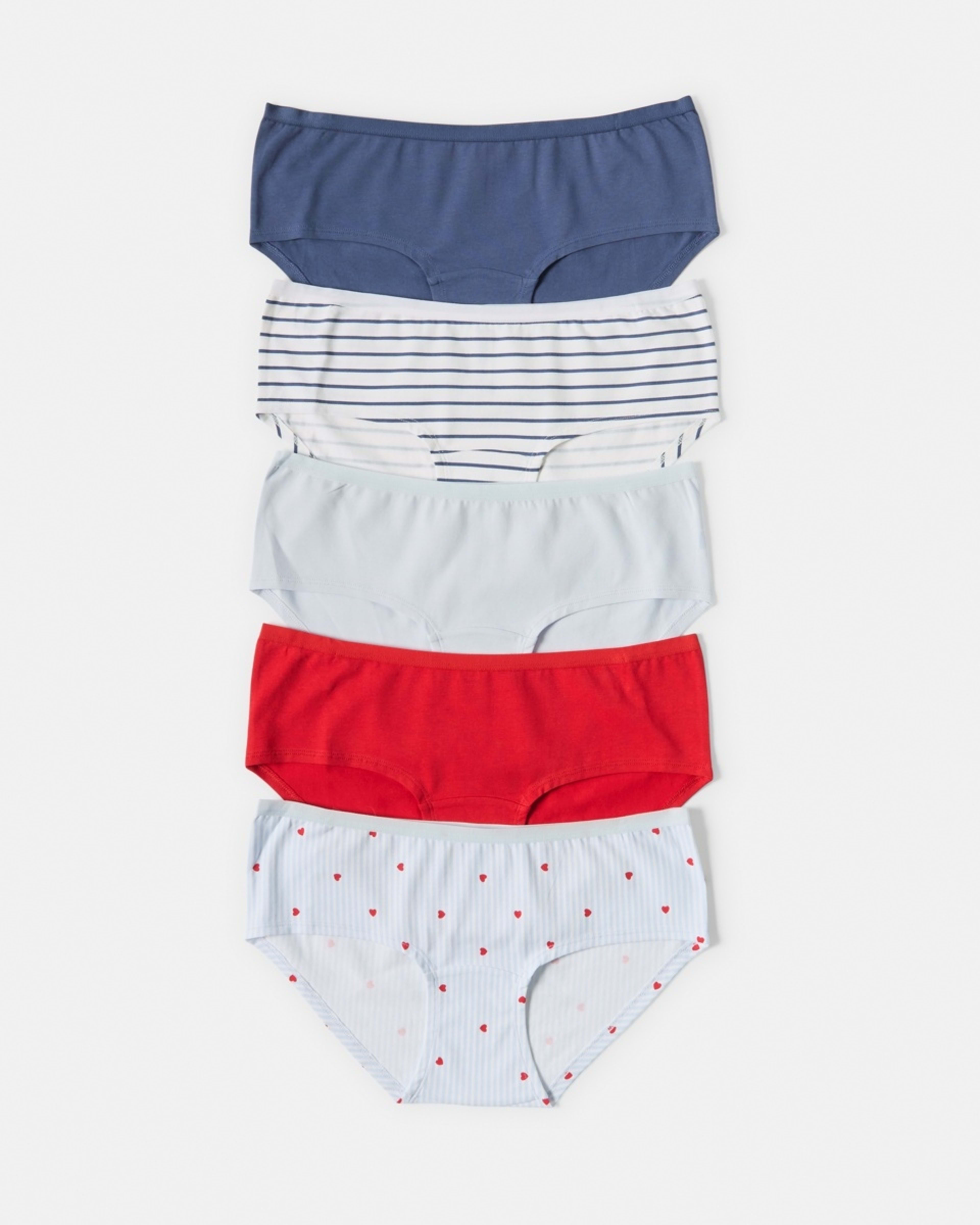 1 5 Pack Boyleg Briefs HEARTS MULTI