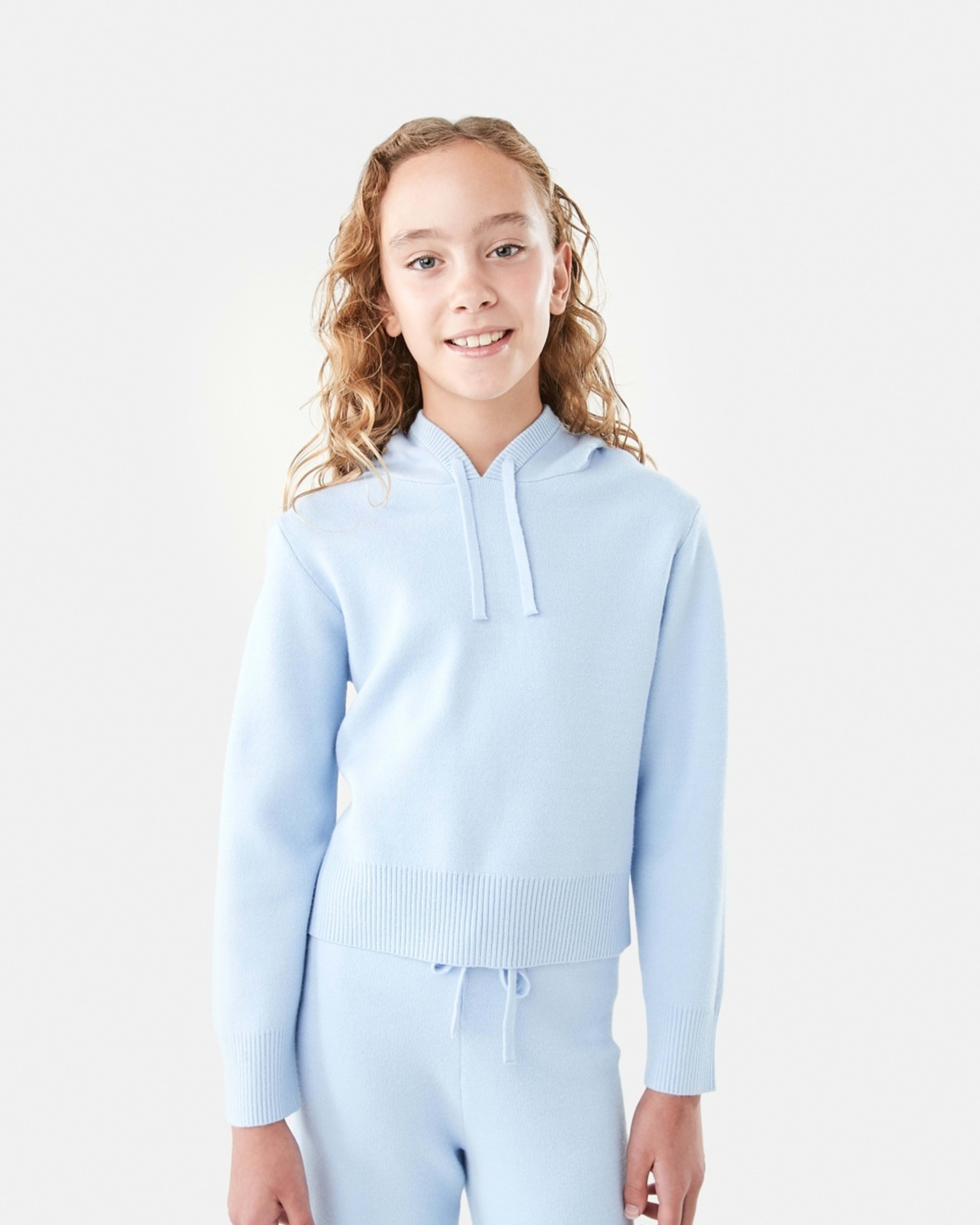 1 Bonded Knit Hoodie Doll Blue