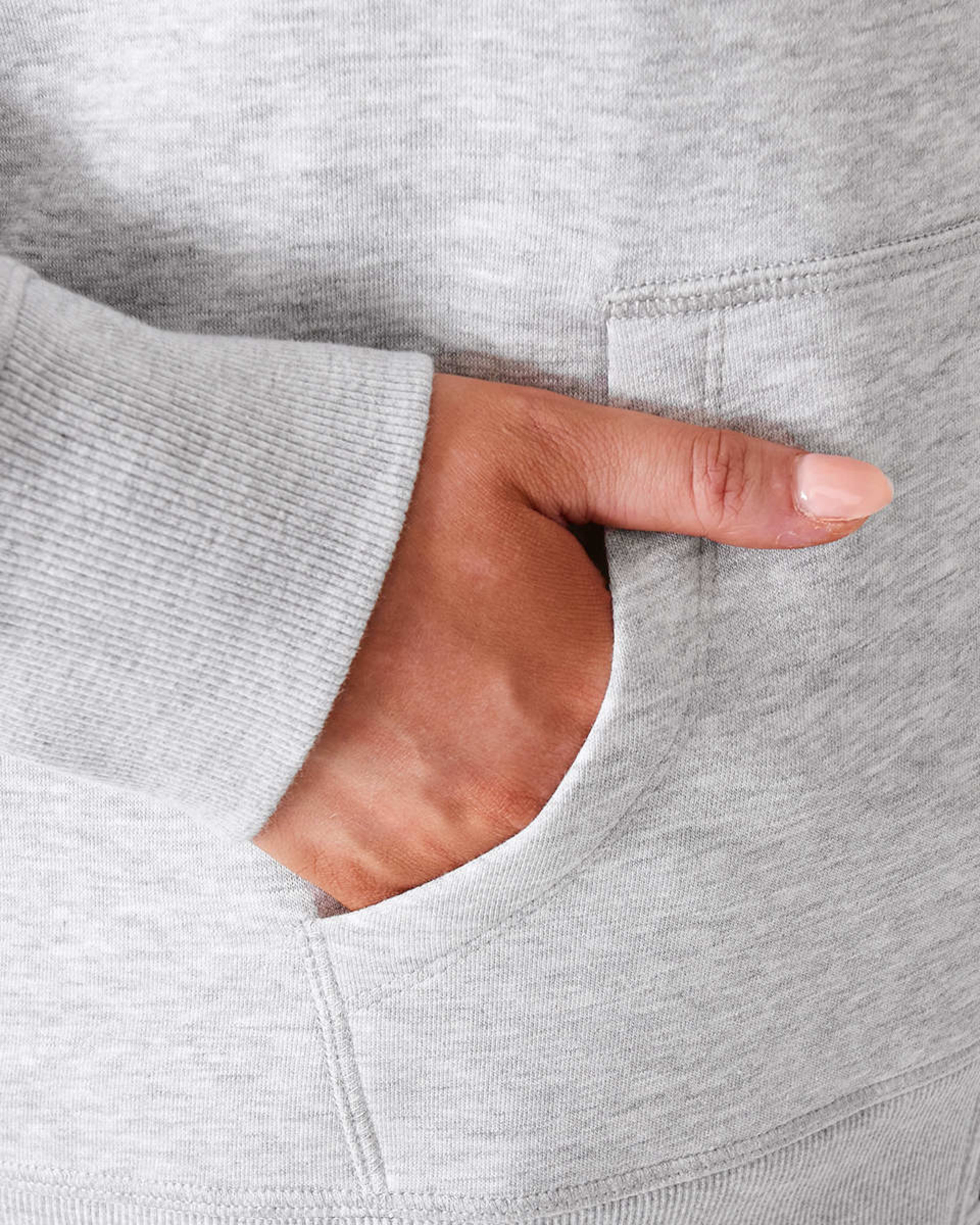 8 Active Womens Core Zip Through Hoodie Grey Marle, 8 of 9
