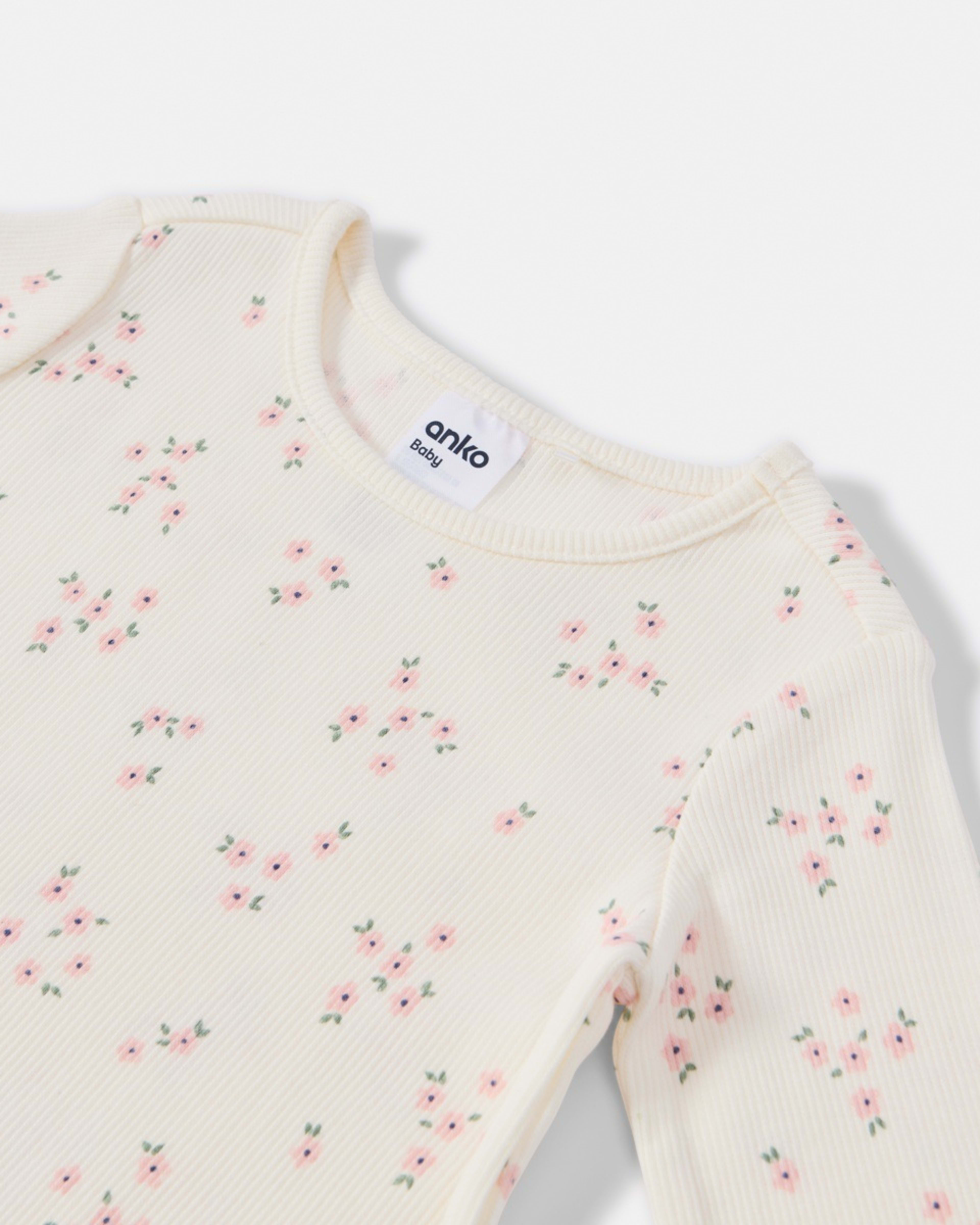 8 3 Pack Long Sleeve Ribbed T-shirt DITSY FLORAL, 8 of 8