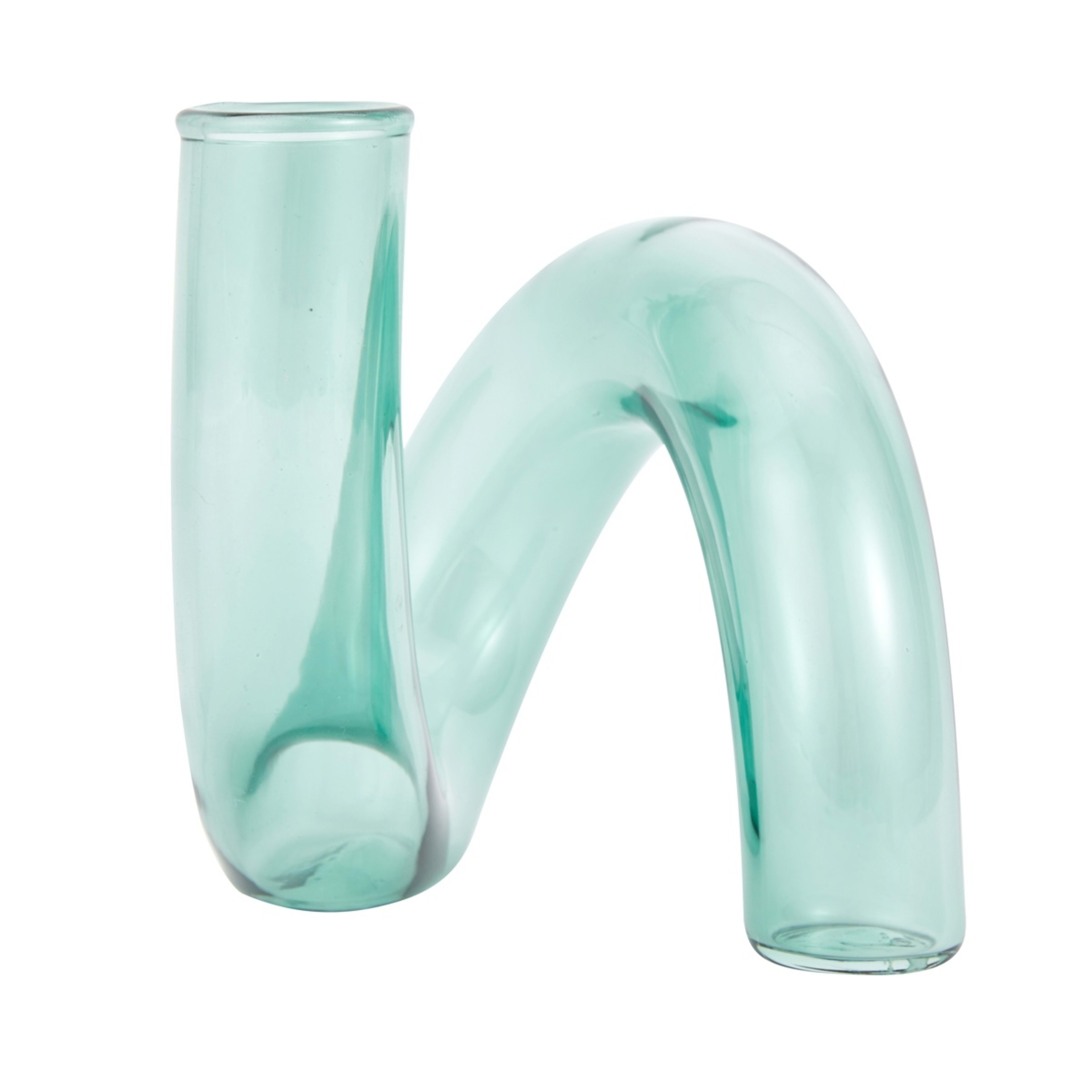 1 Green Glass Twist Object