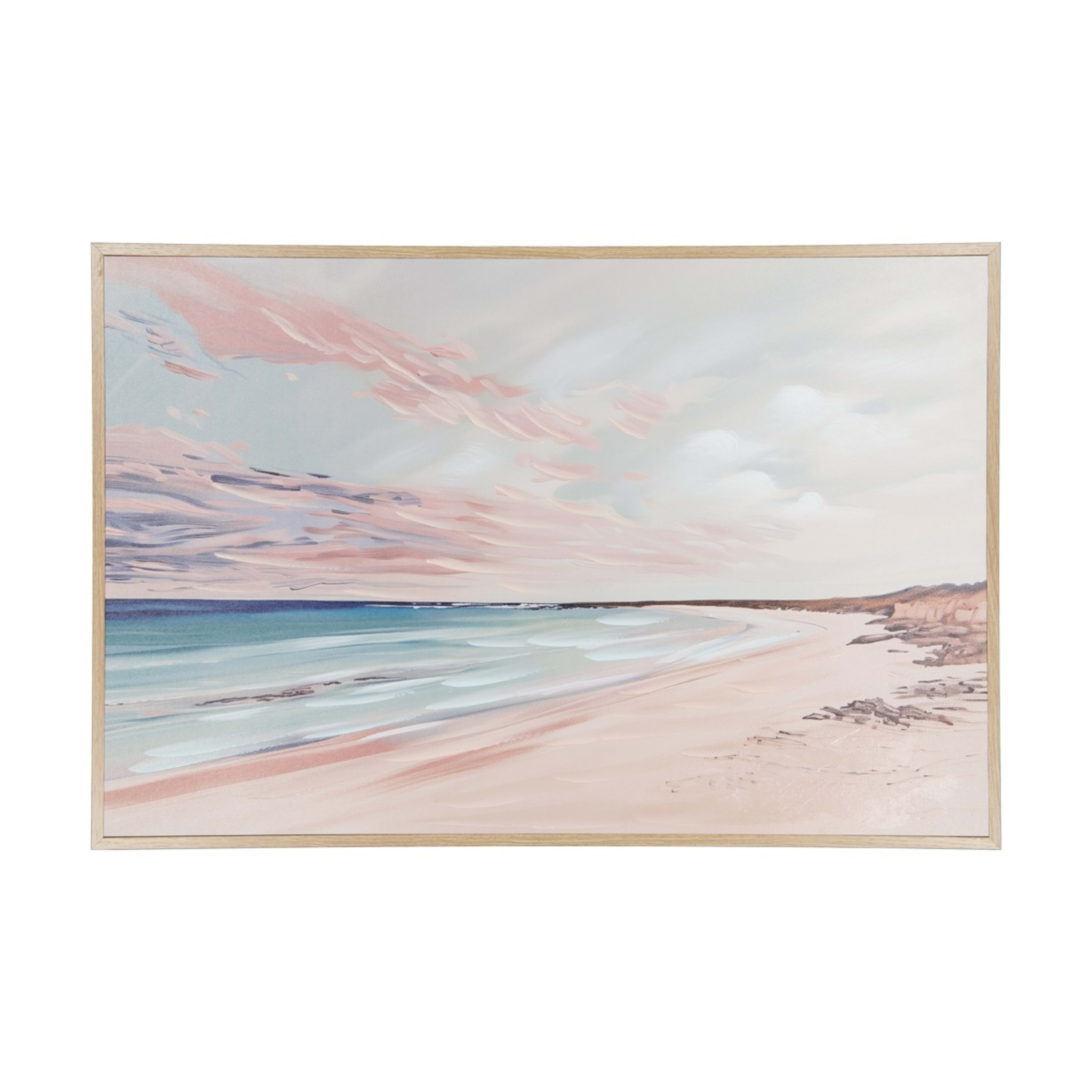 1 Sunset Beach Framed Canvas, 1 of 5