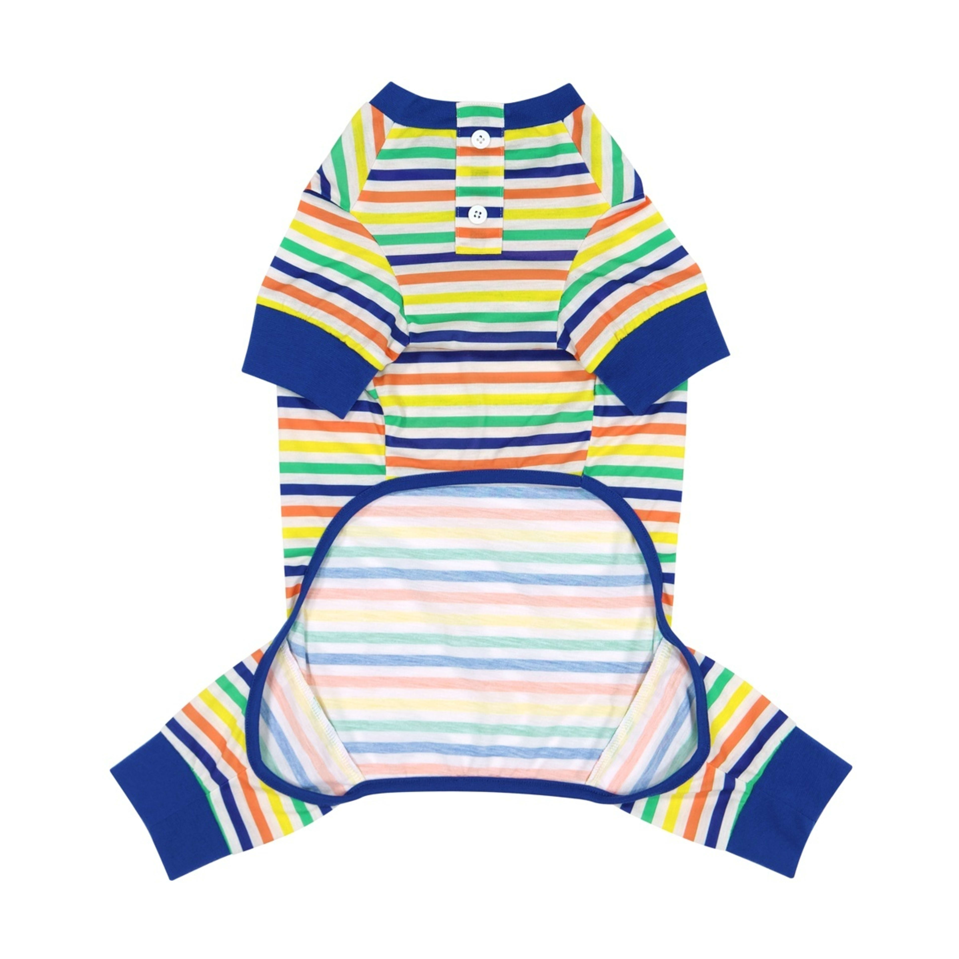 6 Pet Stripe Pyjamas - Large, Blue, 6 of 9
