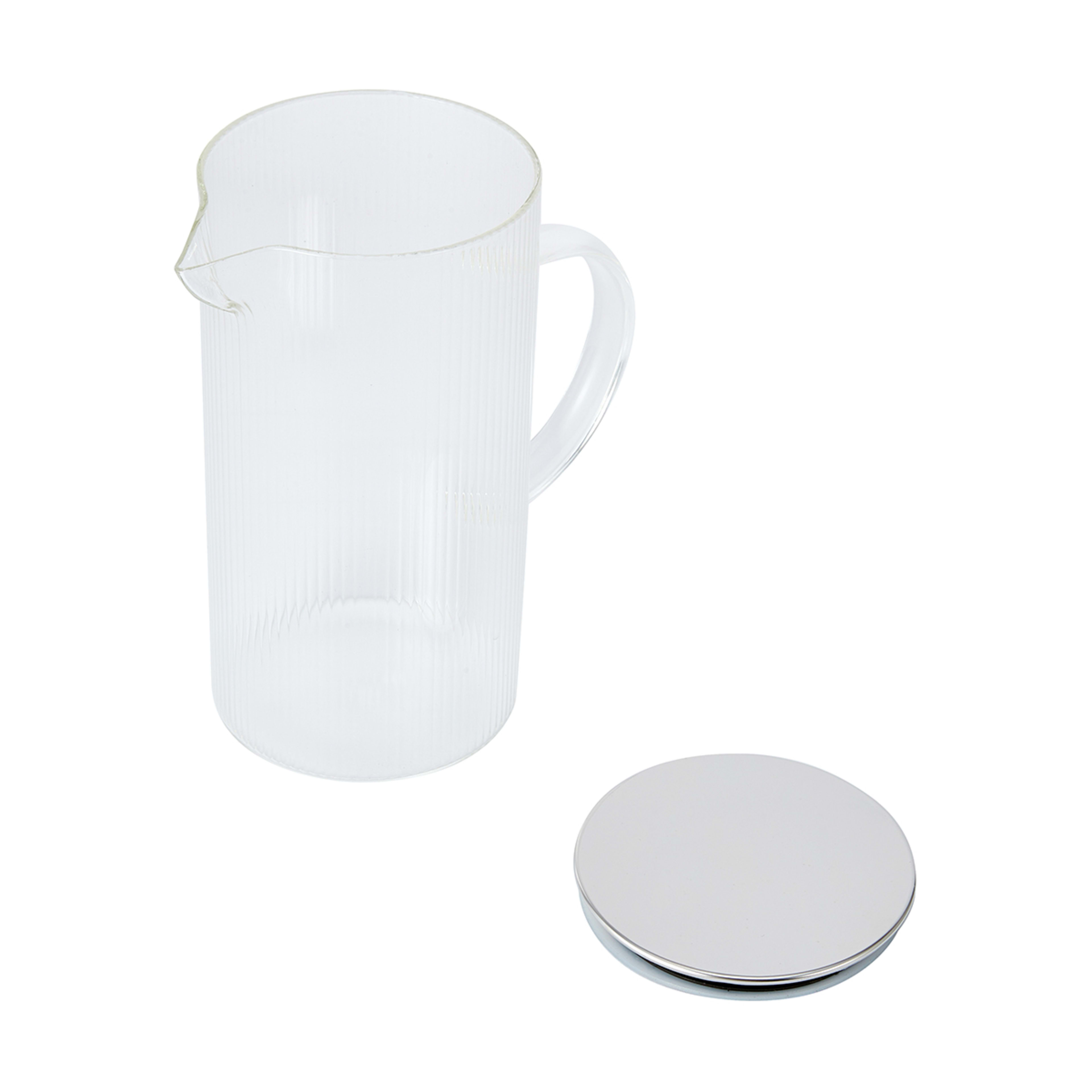 1.2L Glass Jug with Stainless Steel Lid Kmart