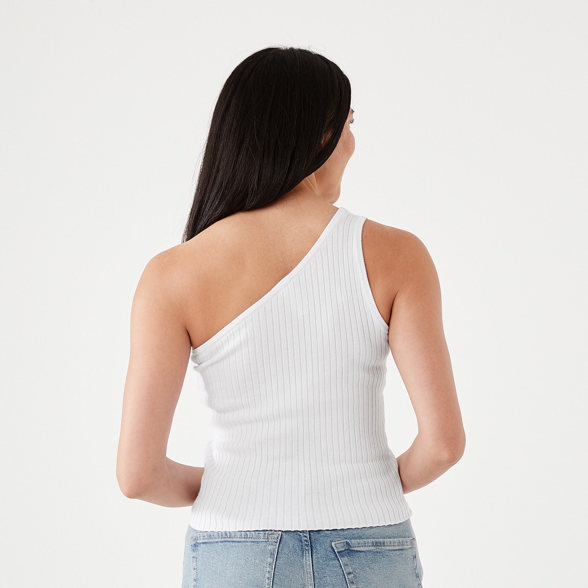 Sleeveless One Shoulder True Knit Top Kmart