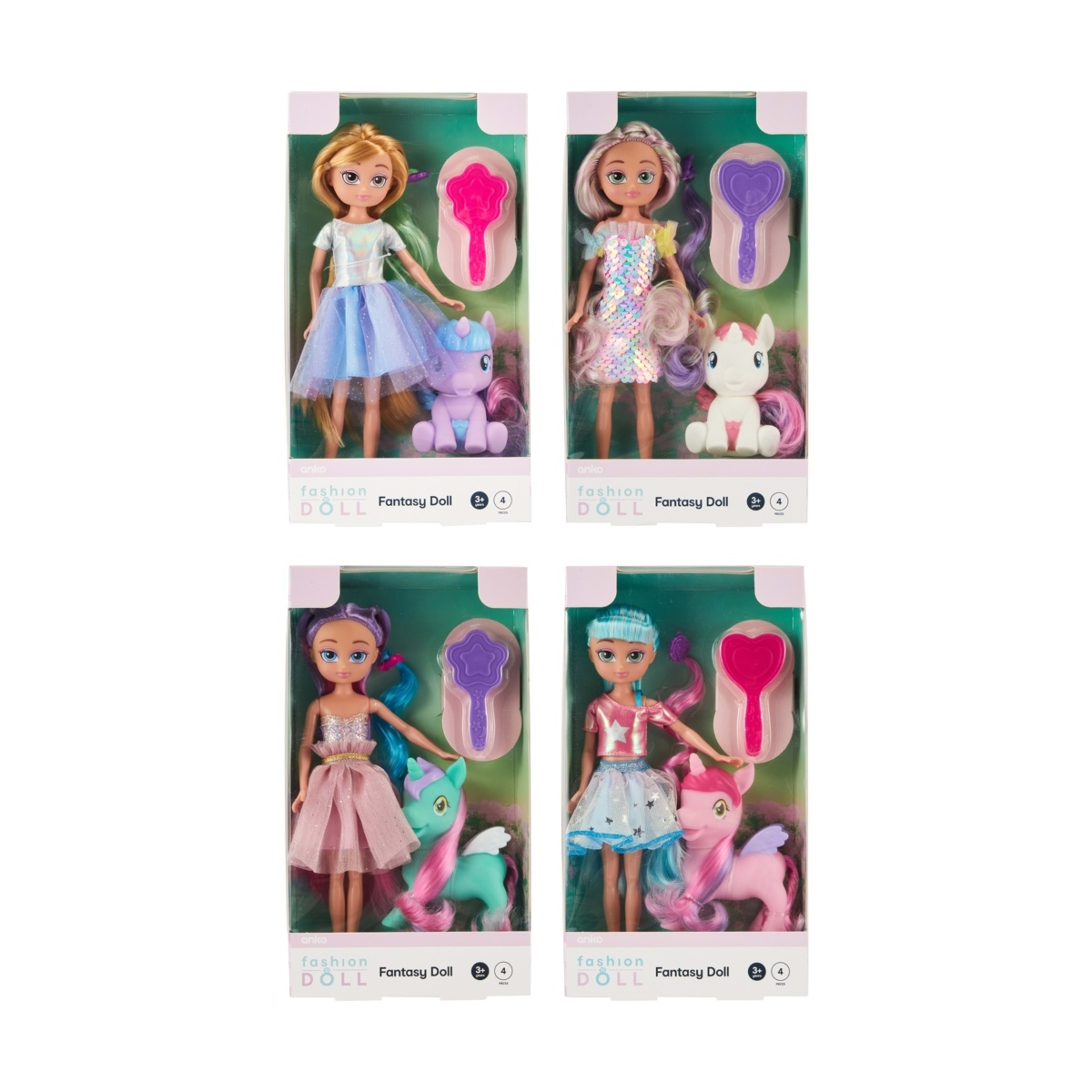 1 4 Piece Fashion Fantasy Doll - Assorted, 1 of 7