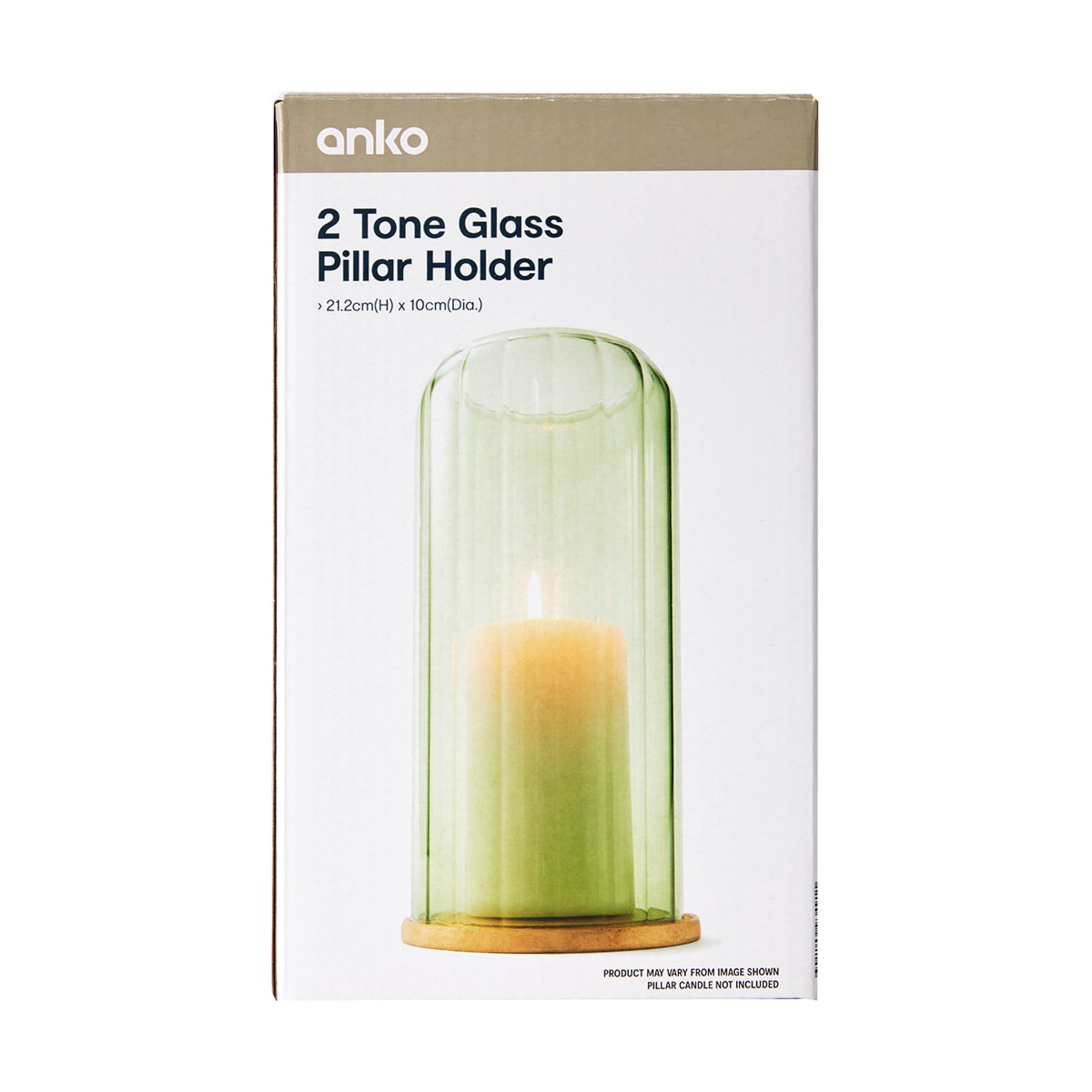 2 Tone Glass Pillar Holder Kmart