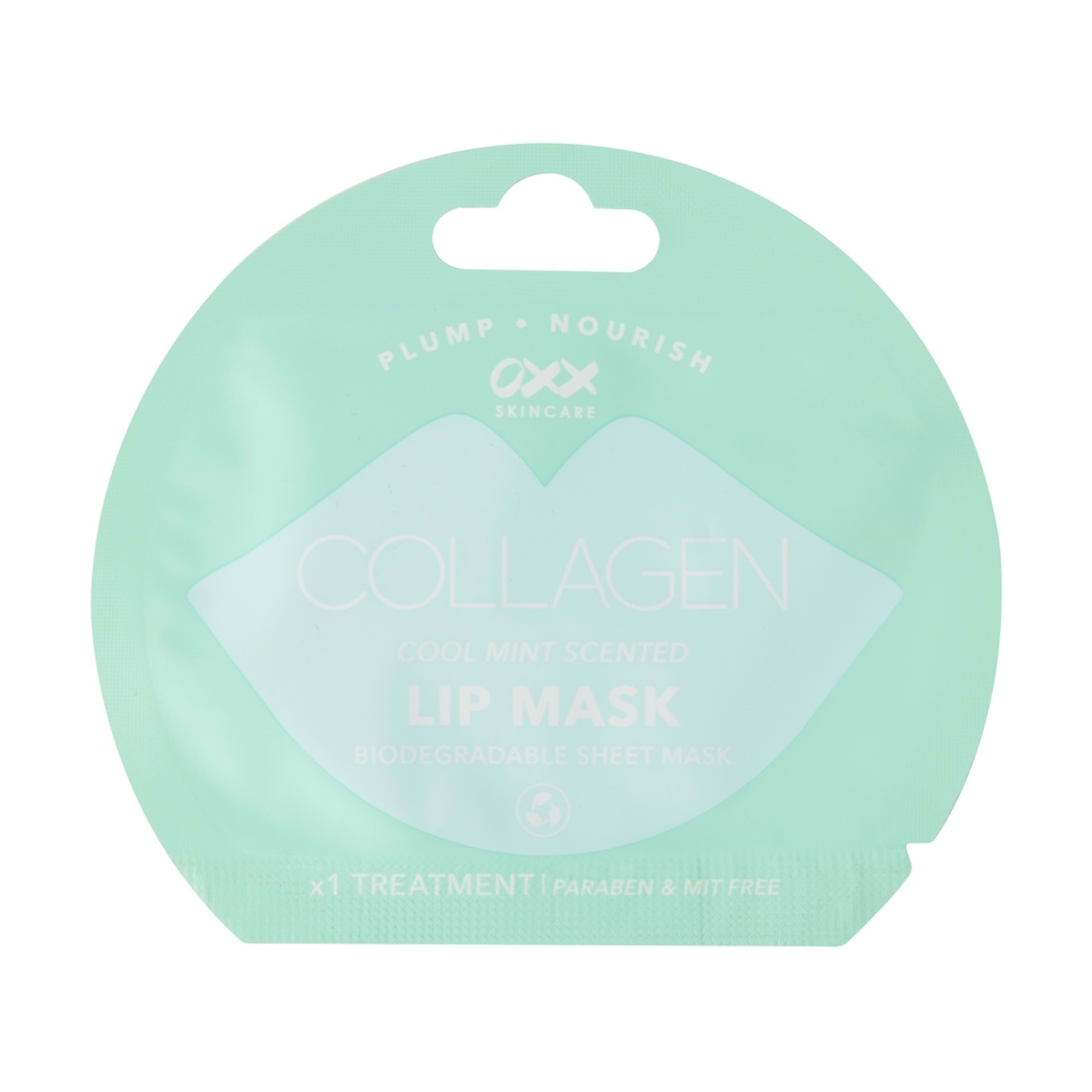 1 OXX Skincare Lip Sheet Mask - Collagen & Cool Mint Scented