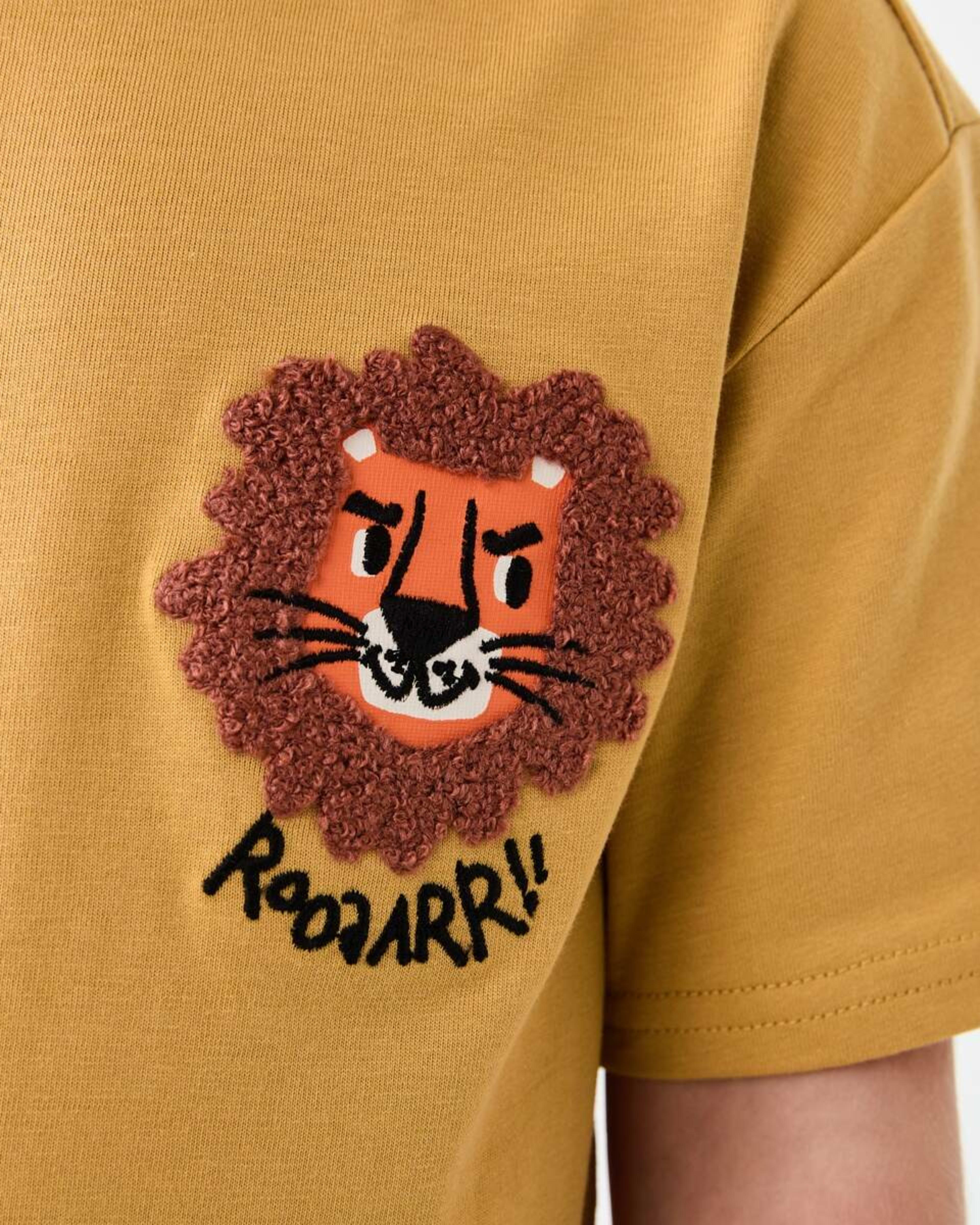 4 Boucle T-shirt SMALL LION FACE YELLOW OCHRE, 4 of 6