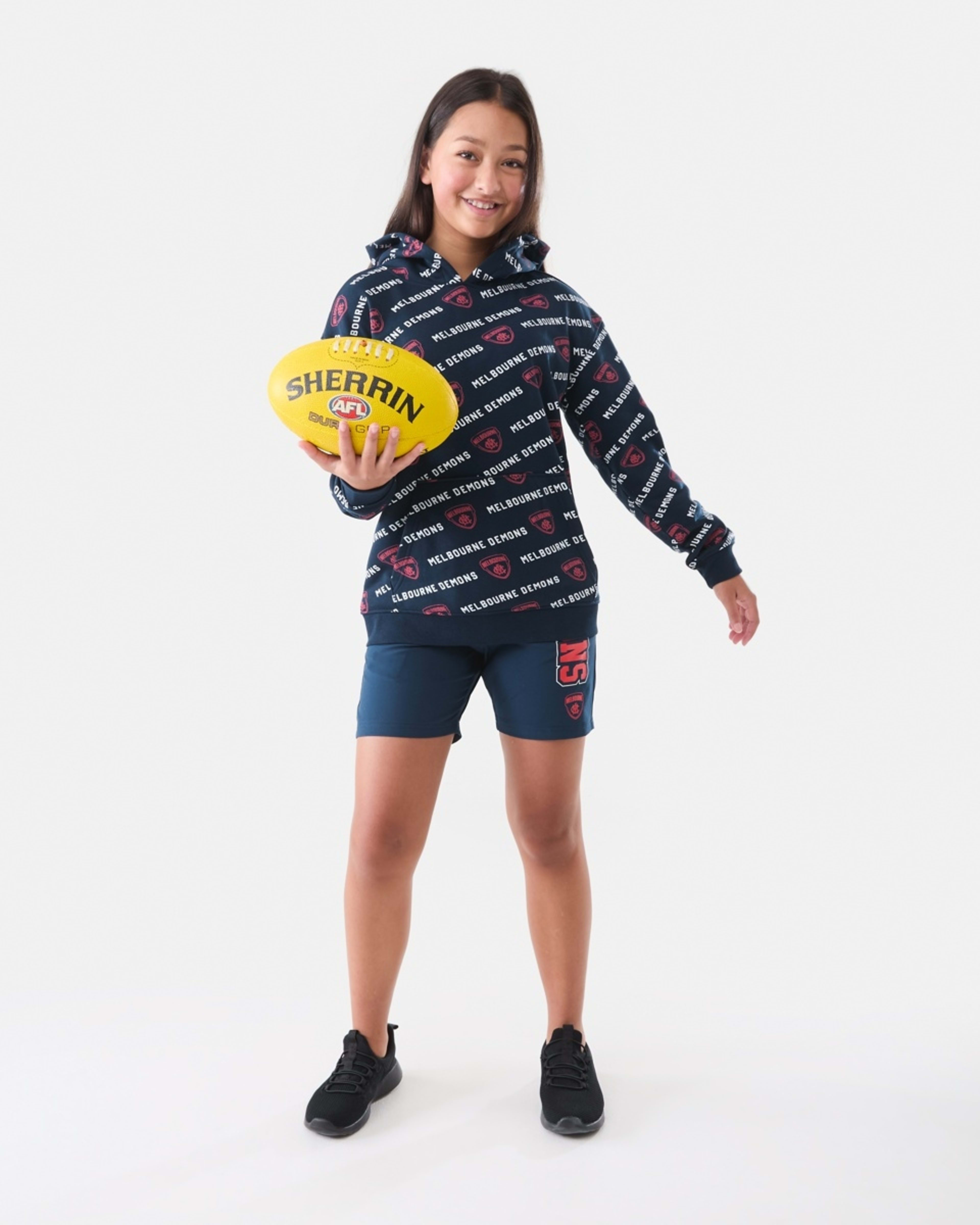 1 Official AFL Kids All Over Print Hoodie Melbourne, 1 of 8