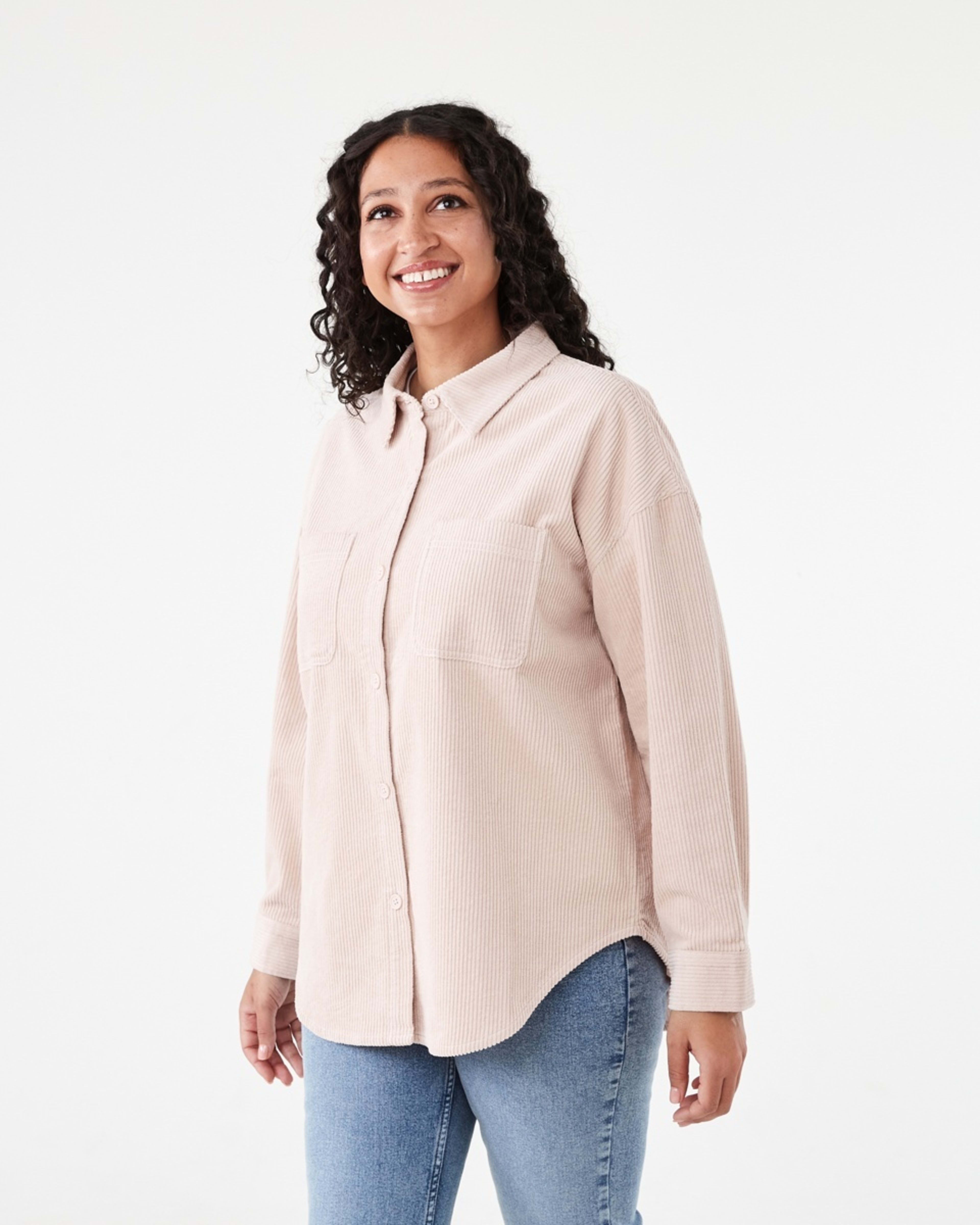 3 Long Sleeve Corduroy Shirt Rose Pink, 3 of 8