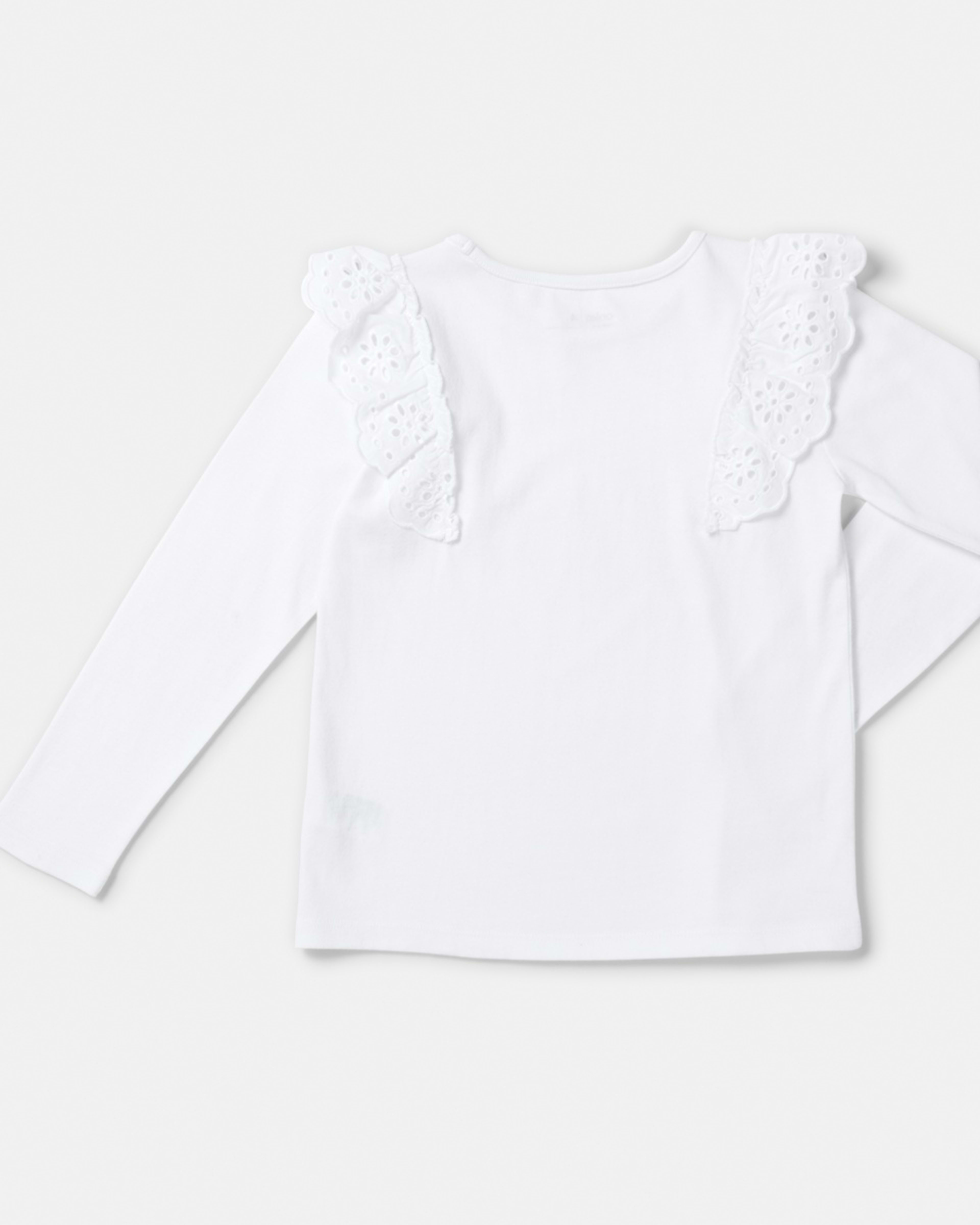 8 Broderie Trim Top White, 8 of 8