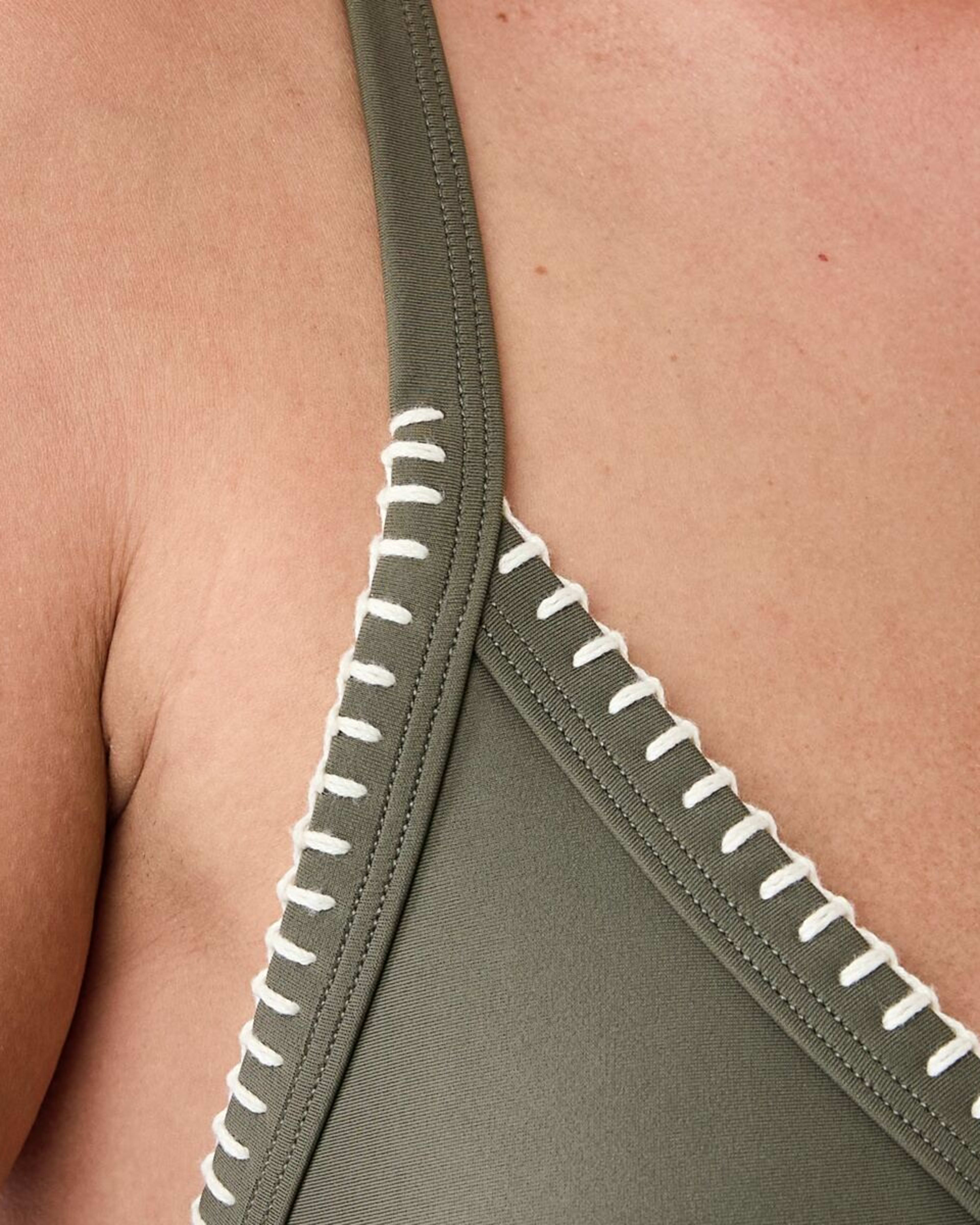 5 Crafted Cross Back Triangle Bikini Top Grn Olive, 5 of 8
