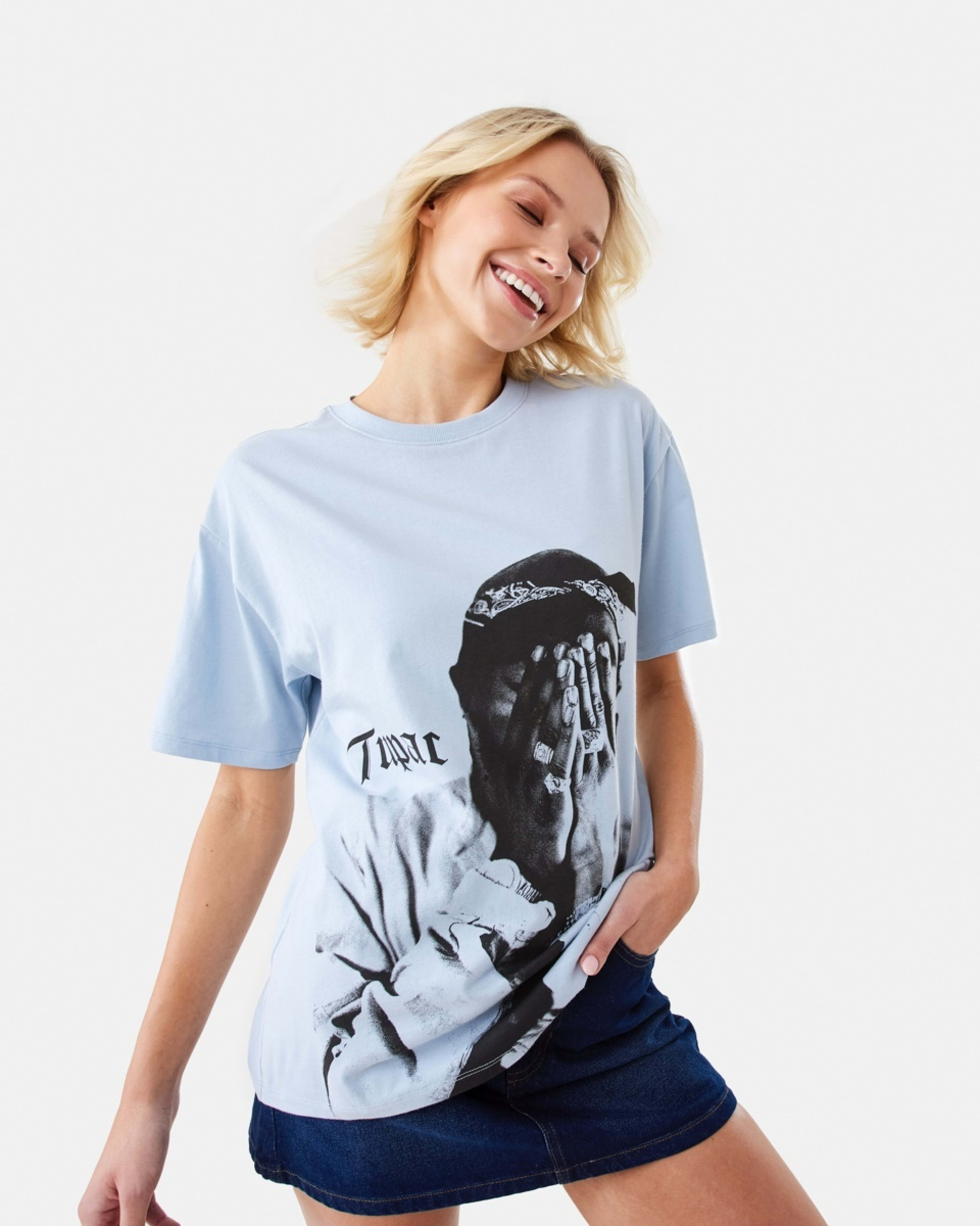 5 Tupac License Short Sleeve T-shirt TUPAC GRAY DAWN, 5 of 6