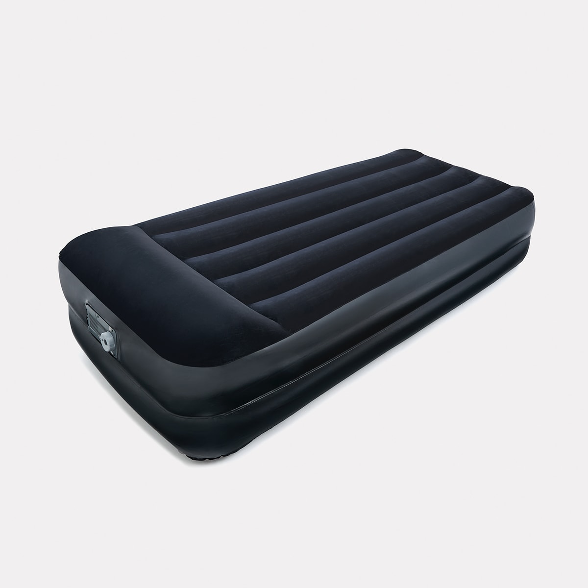 Single Inflatable High Raised Air Bed Mattress Airbed w/ Built-in Electric Pump 