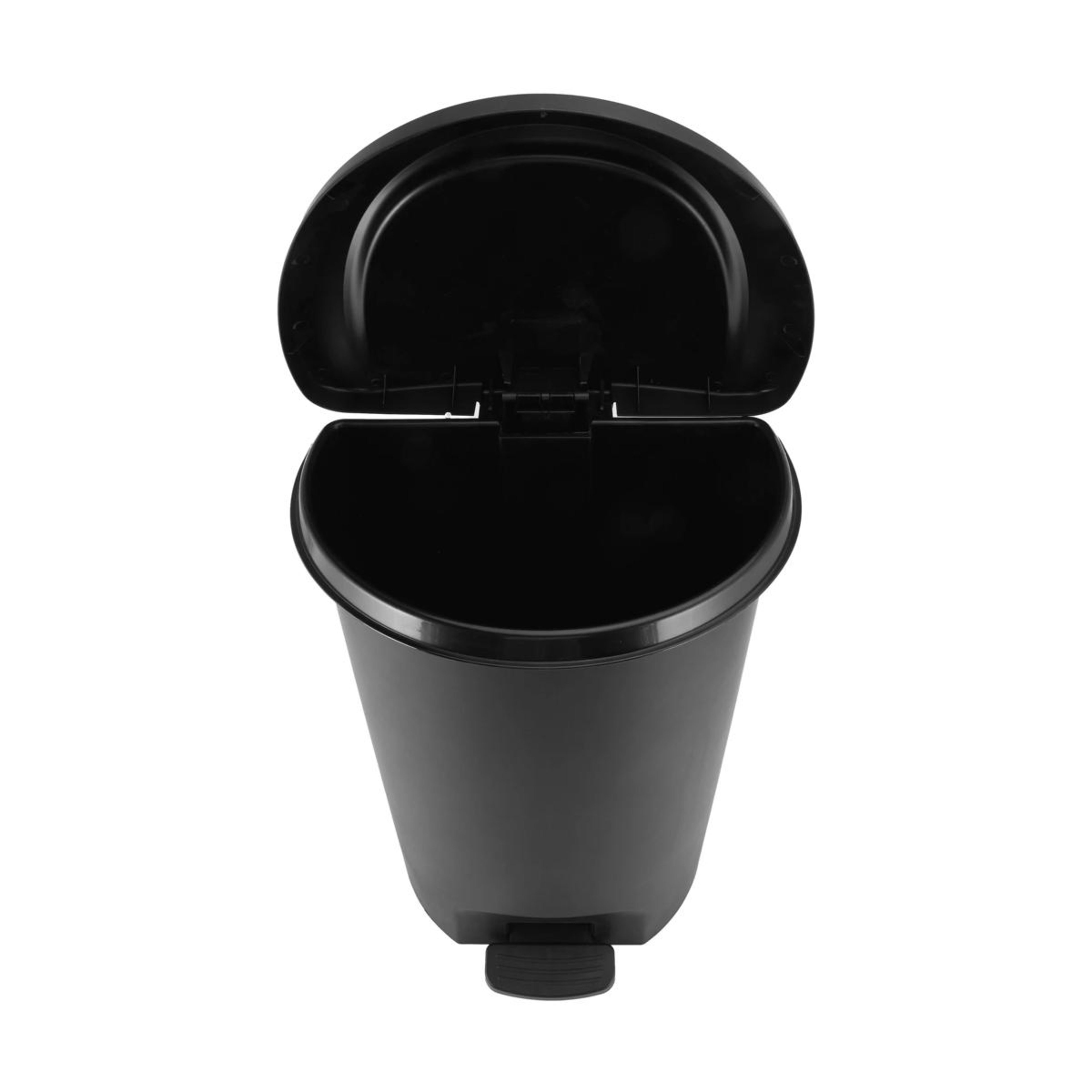 2 50L Plastic Rubbish Bin - Black, 2 of 5