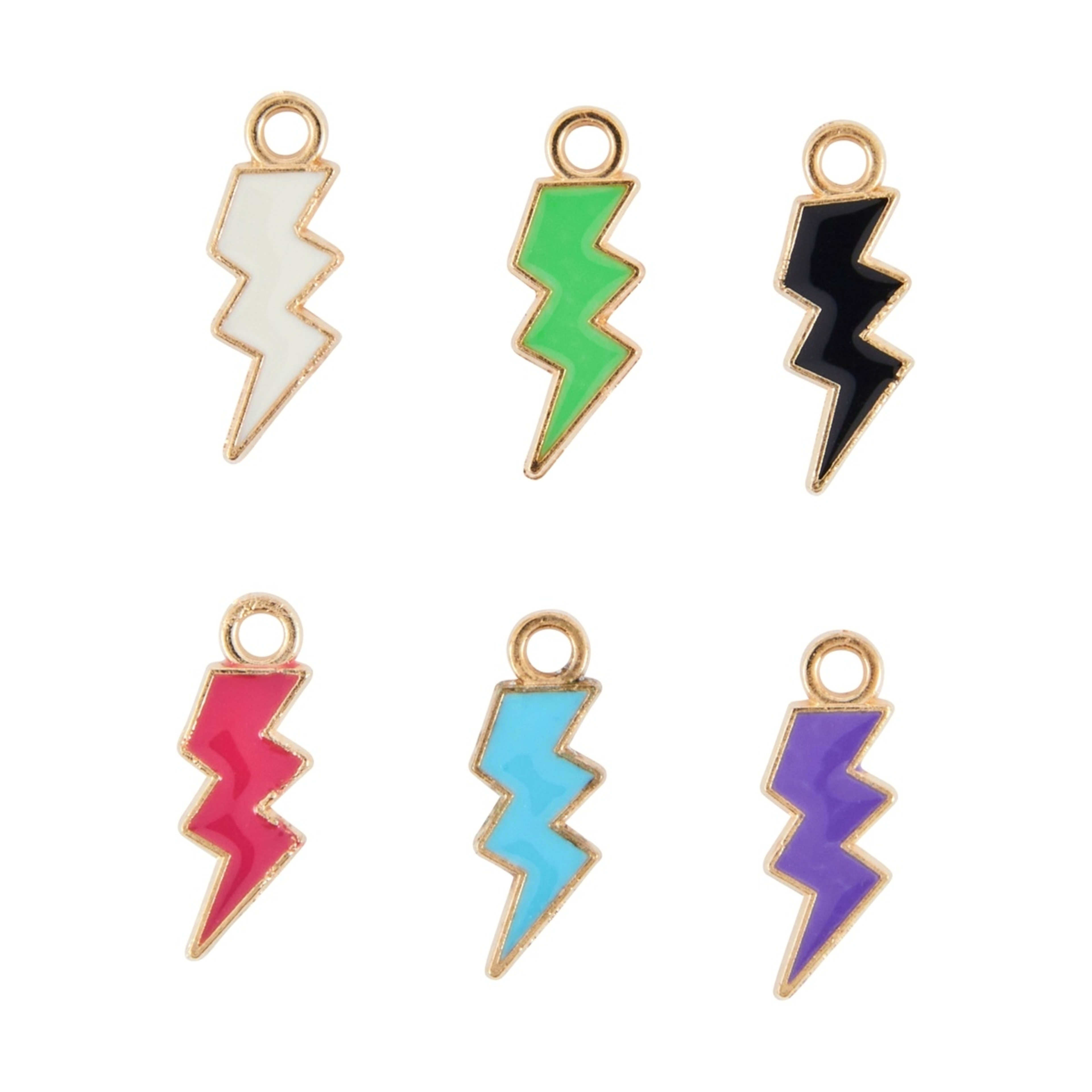 2 Jewellery Making Charms - Lightning Bolt, 2 of 3