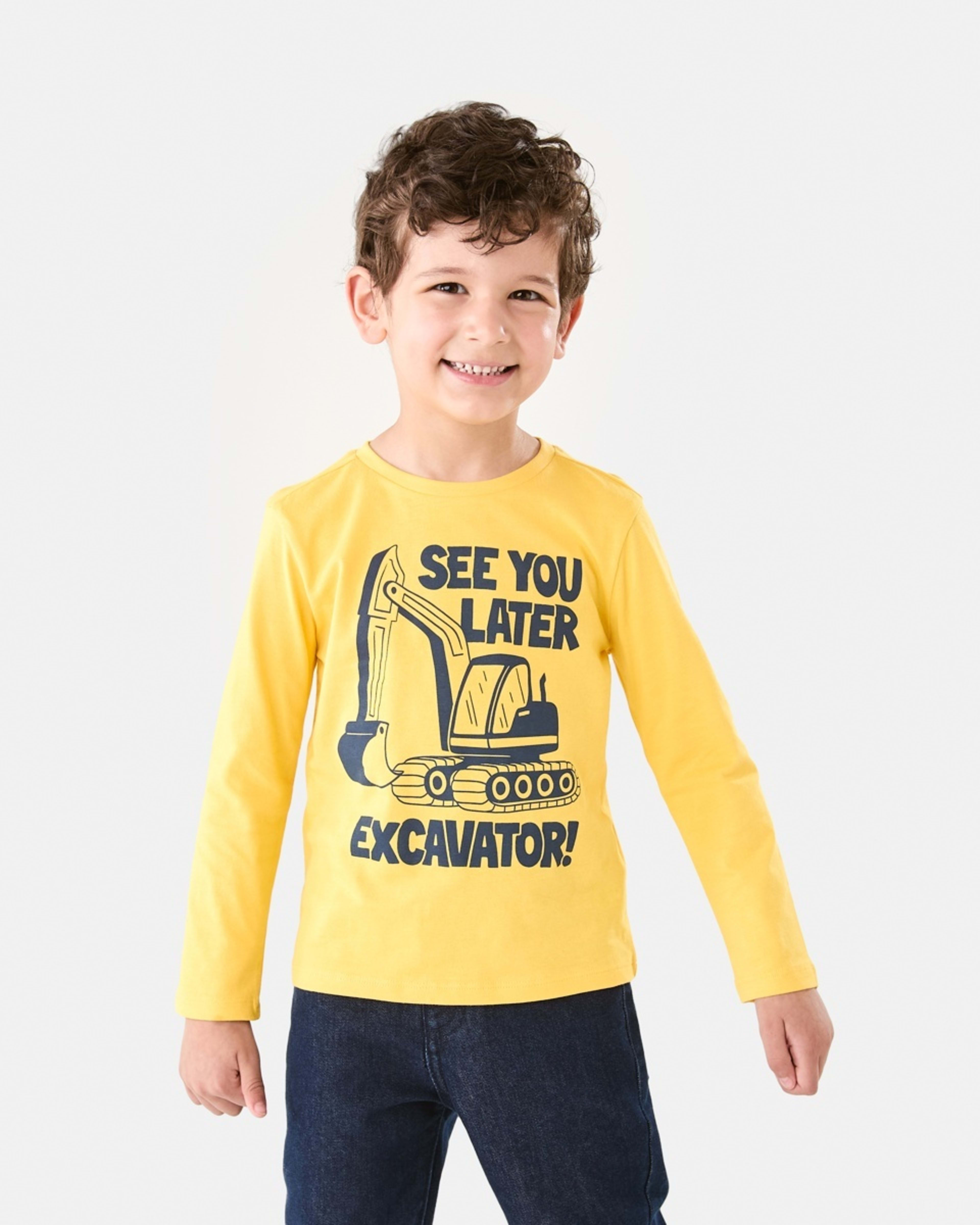 1 Long Sleeve Print T-shirt Ylw Digger, 1 of 8