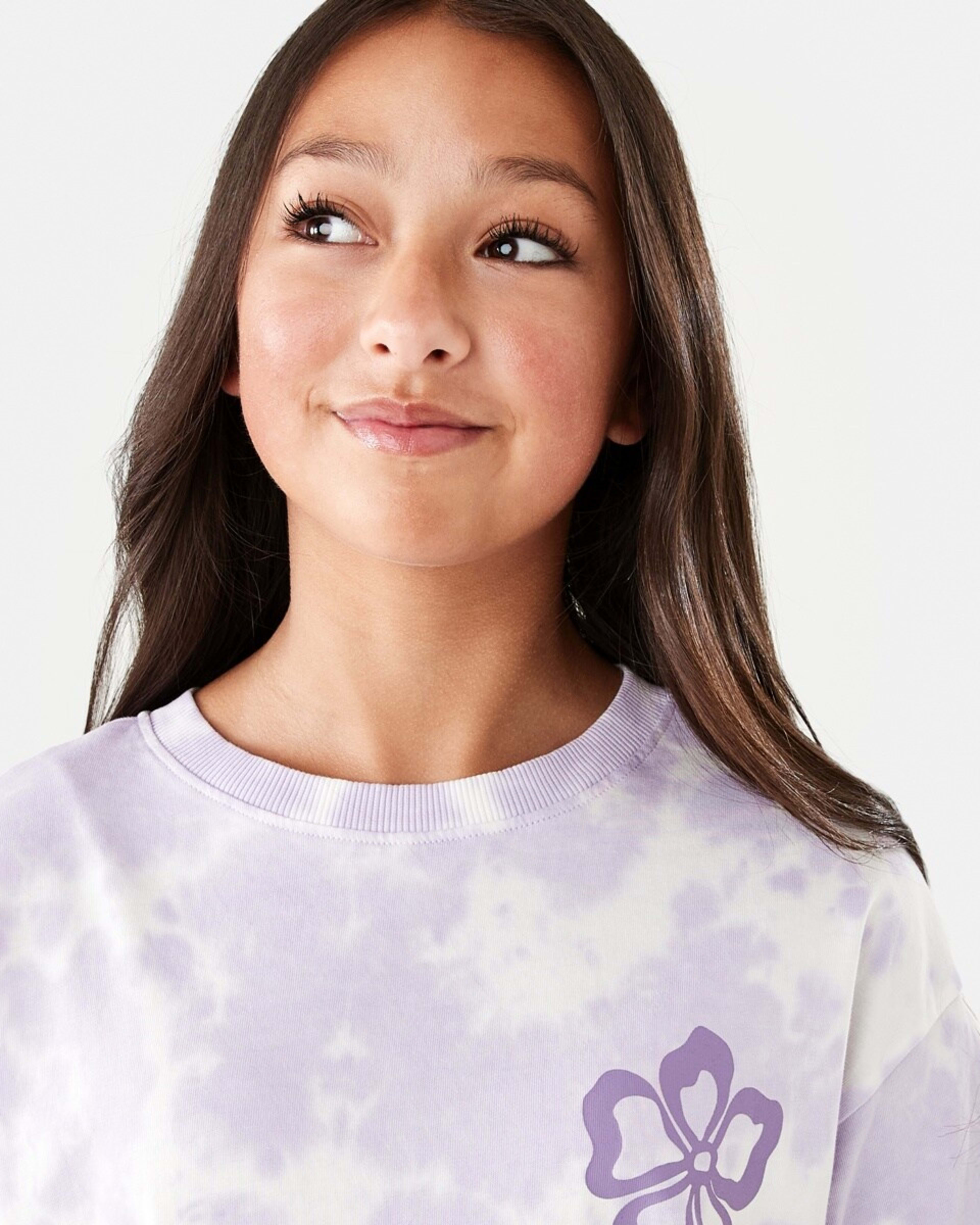 3 Oversized T-shirt Soft Lilac Tie Dye Multi, 3 of 9