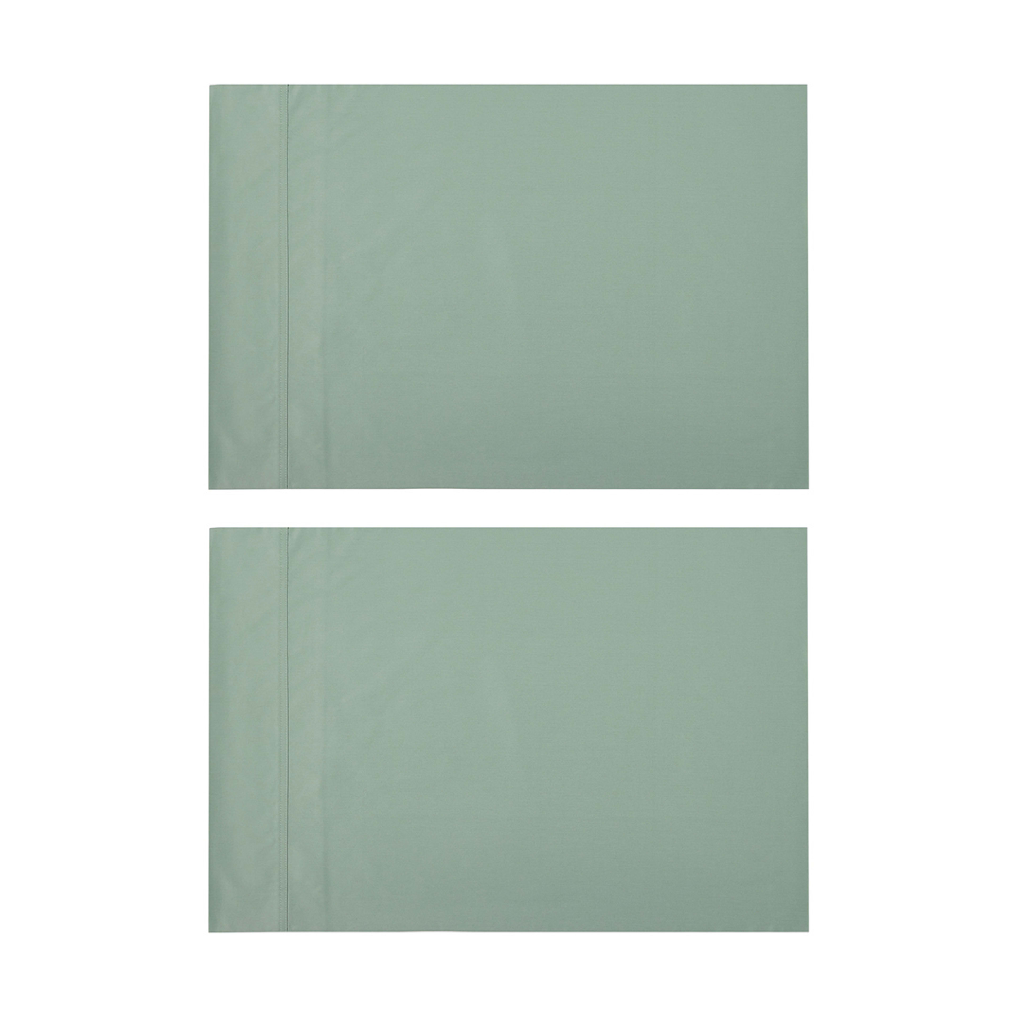 2 2 Pack 500 Thread Count Australian Grown Cotton Standard Pillowcases - Sage, 2 of 5