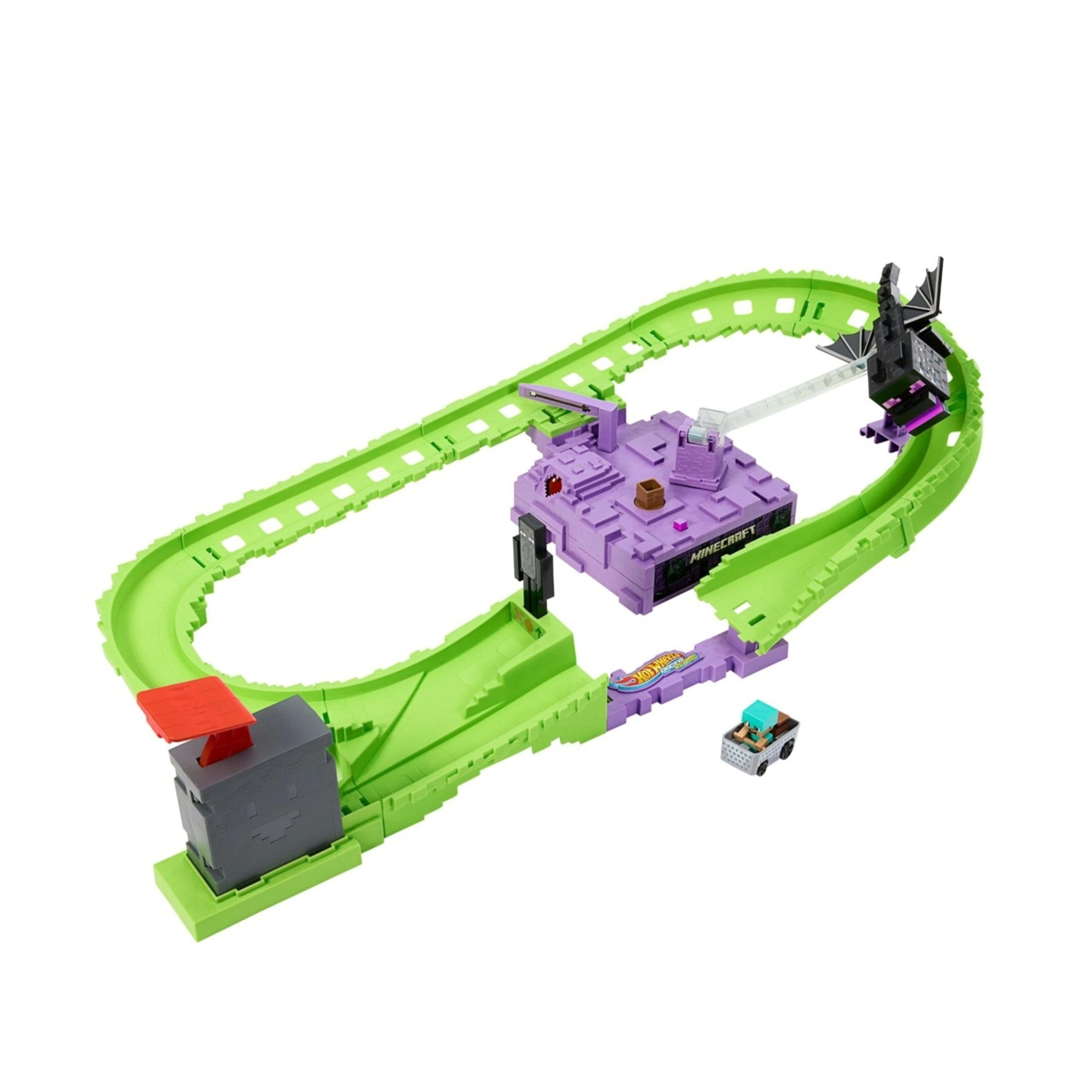 2 Hot Wheels RacerVerse Minecraft Ender Dragon's Last Lap Track Set, 2 of 6